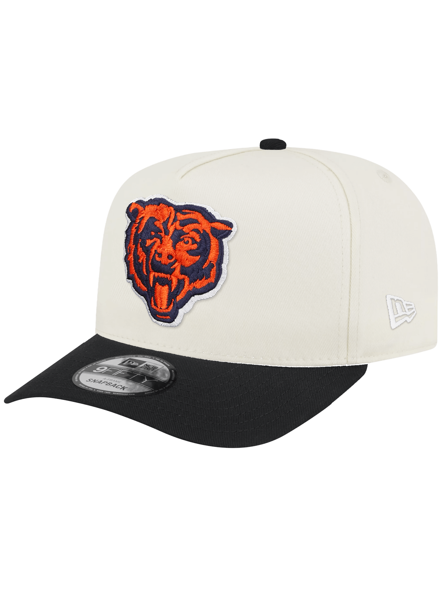 New Era Caps Chicago Bears New Era NFL Team 2T 9FIFTY A-Frame Pre-Curved Snapback Hat - Chrome