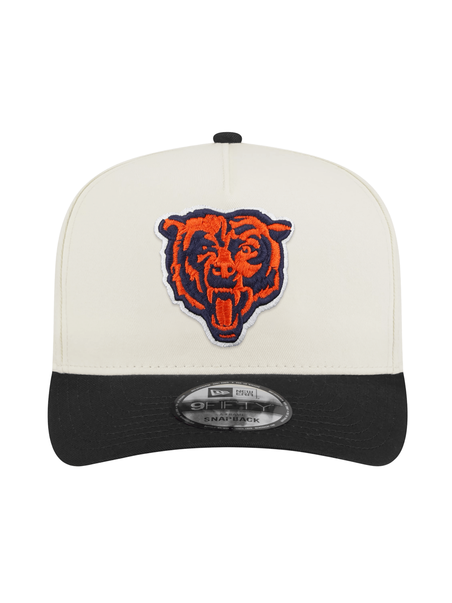New Era Caps Chicago Bears New Era NFL Team 2T 9FIFTY A-Frame Pre-Curved Snapback Hat - Chrome