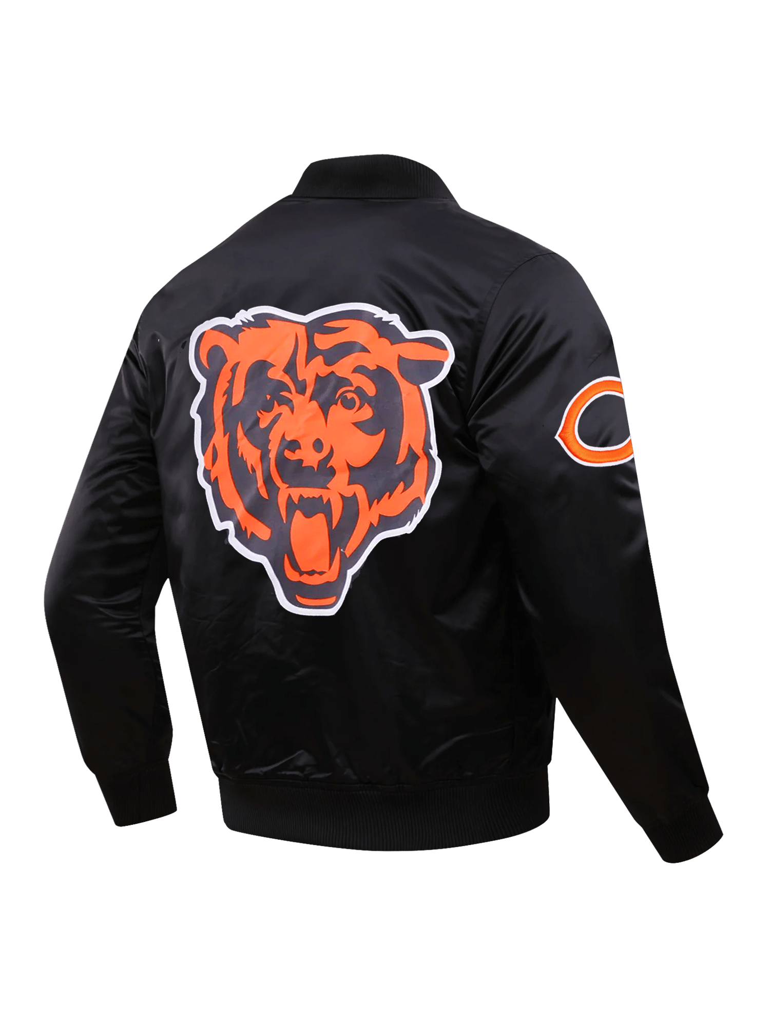 Pro Standard Jackets Chicago Bears Pro Standard NFL Team Classic Satin Button Jacket - Black