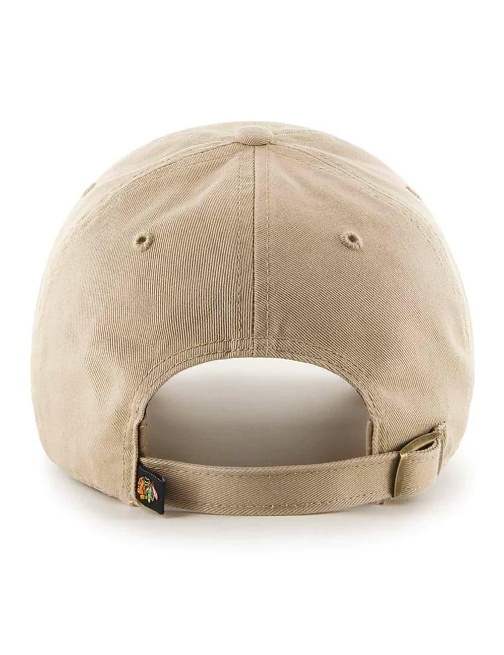 47 Brand Caps Chicago Blackhawks '47 NHL Team Clean Up Strapback Hat - Khaki
