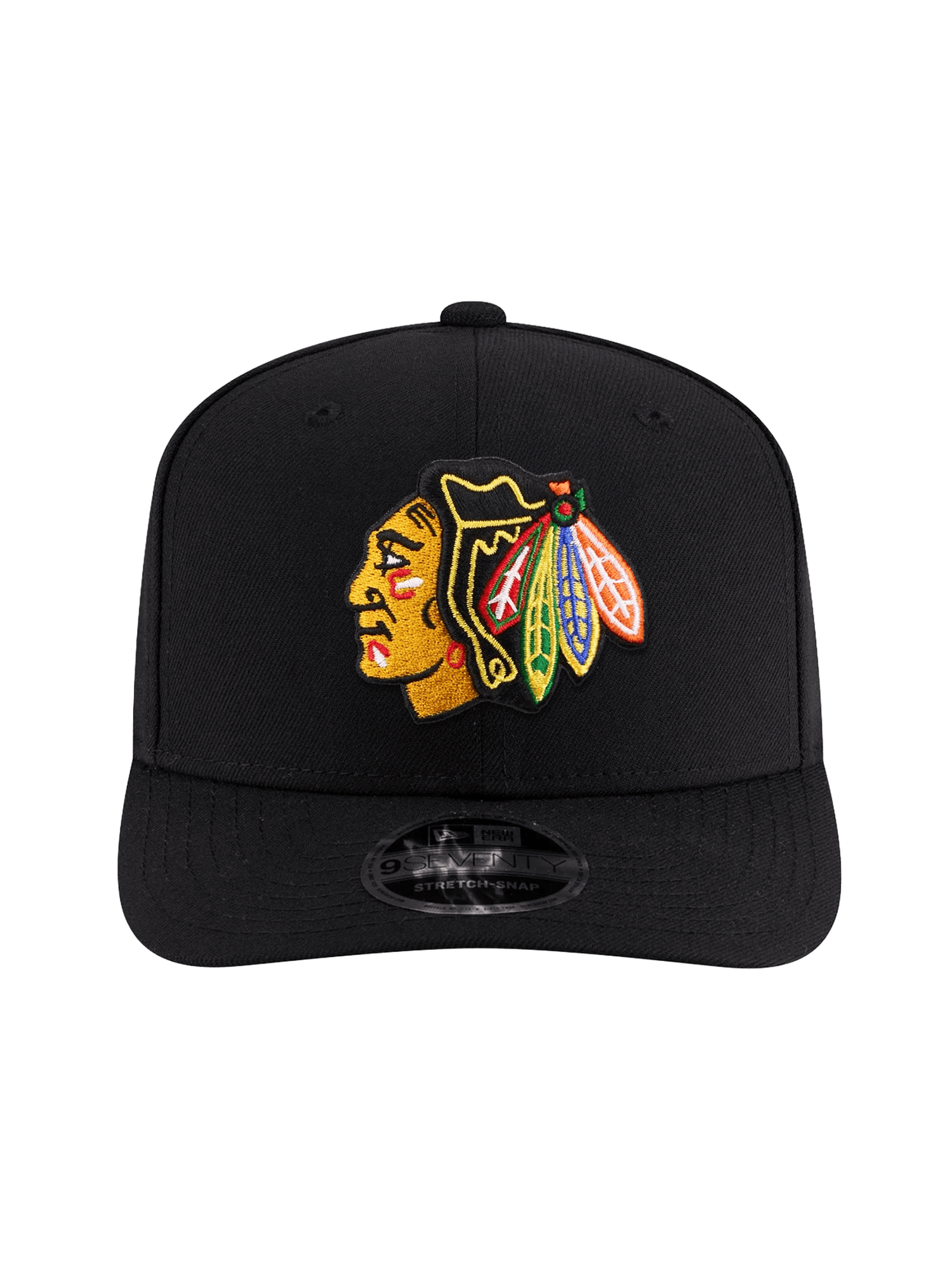 New Era Caps OSFA Chicago Blackhawks New Era NHL 9SEVENTY Stretch-Snapback Hat - Black