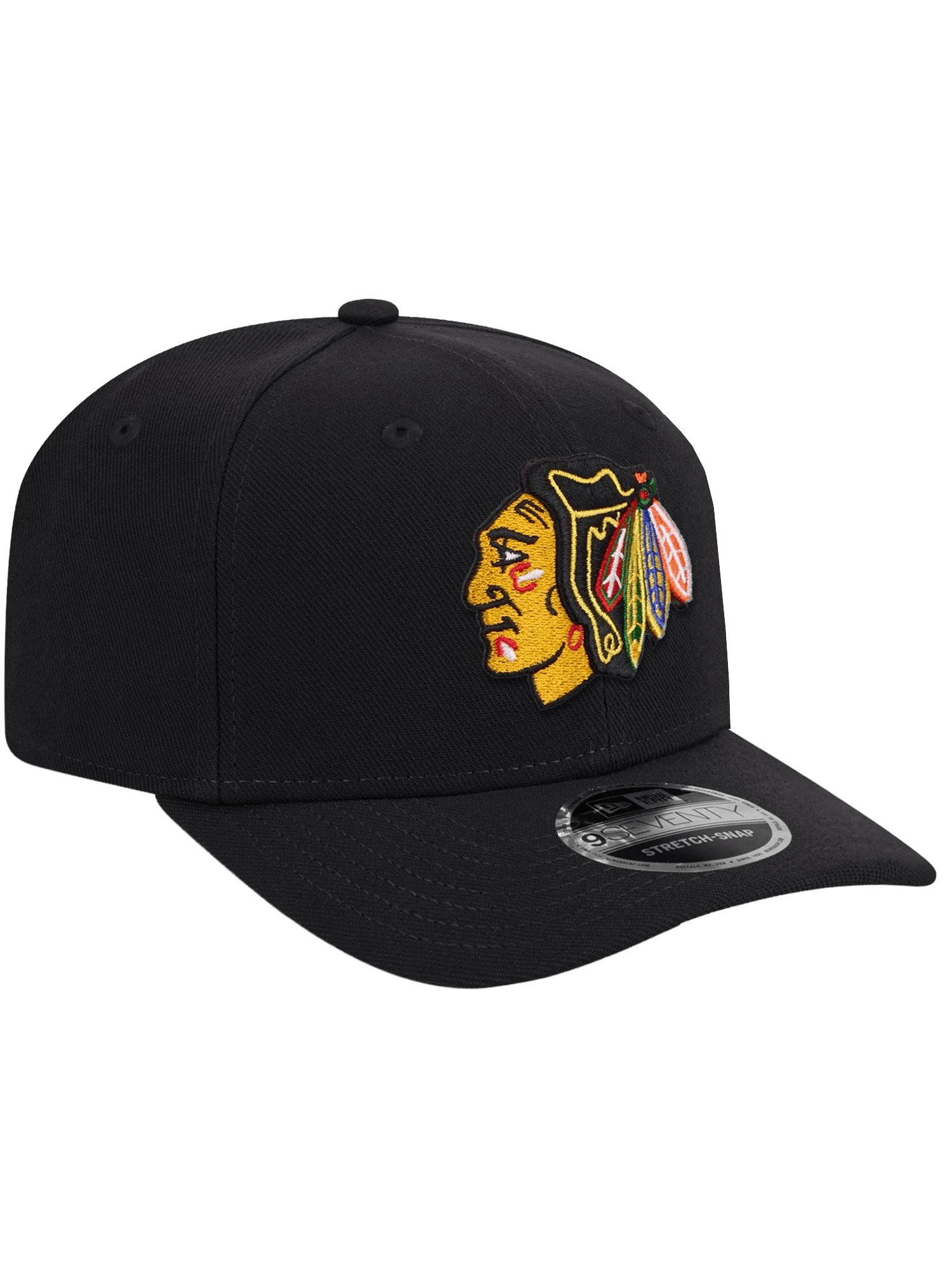 New Era Caps OSFA Chicago Blackhawks New Era NHL 9SEVENTY Stretch-Snapback Hat - Black