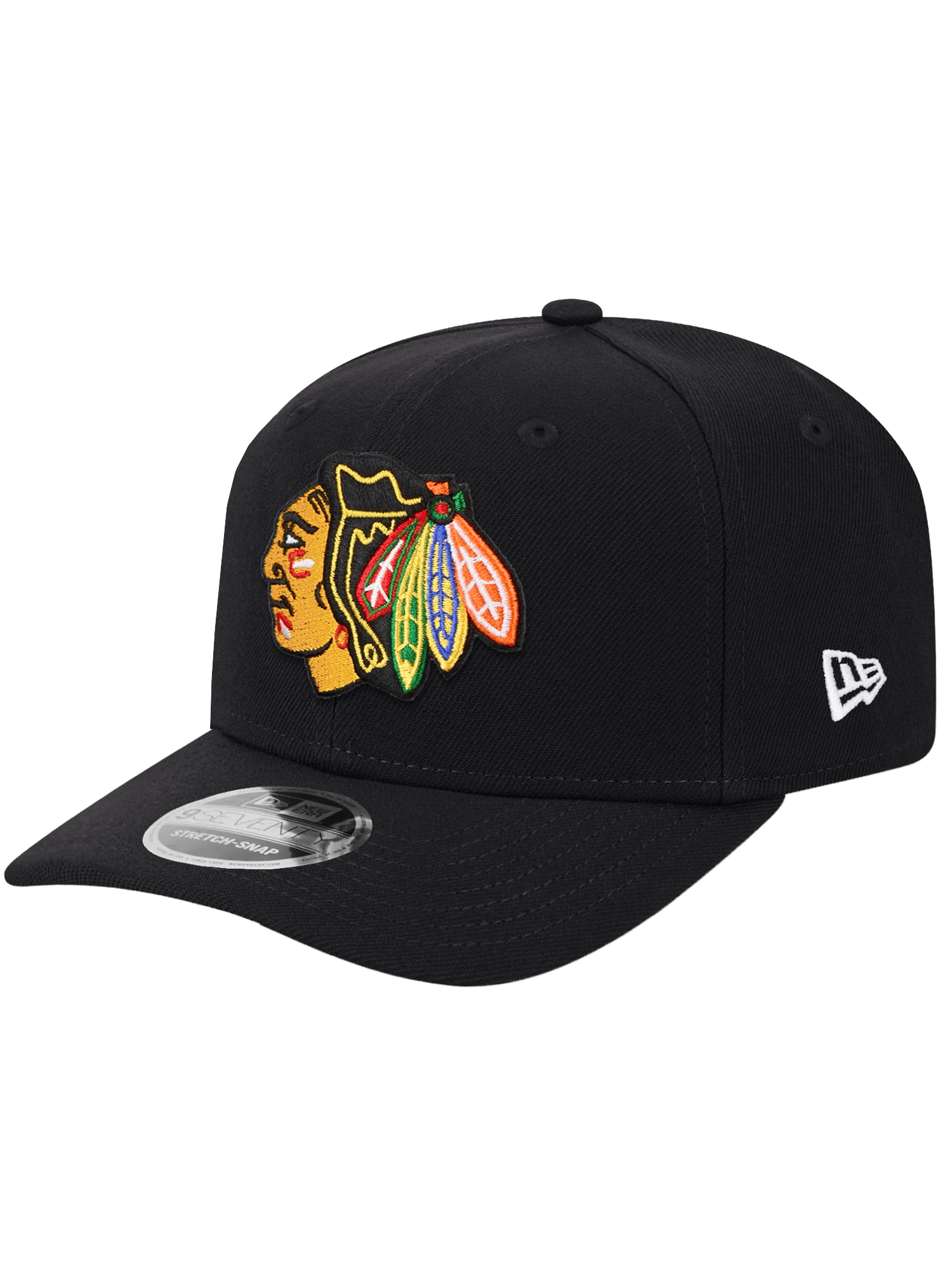 New Era Caps OSFA Chicago Blackhawks New Era NHL 9SEVENTY Stretch-Snapback Hat - Black