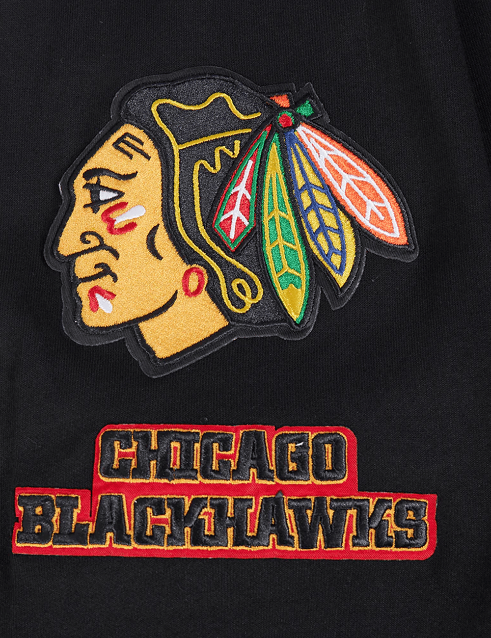 Pro Standard Jumpers Chicago Blackhawks Pro Standard NHL Team Chenille Flex Hoodie Jumper - Black
