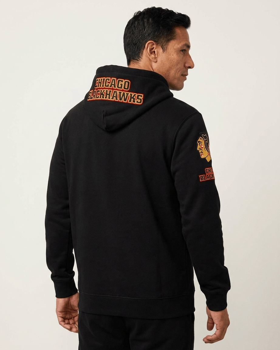 Pro Standard Jumpers Chicago Blackhawks Pro Standard NHL Team Chenille Flex Hoodie Jumper - Black