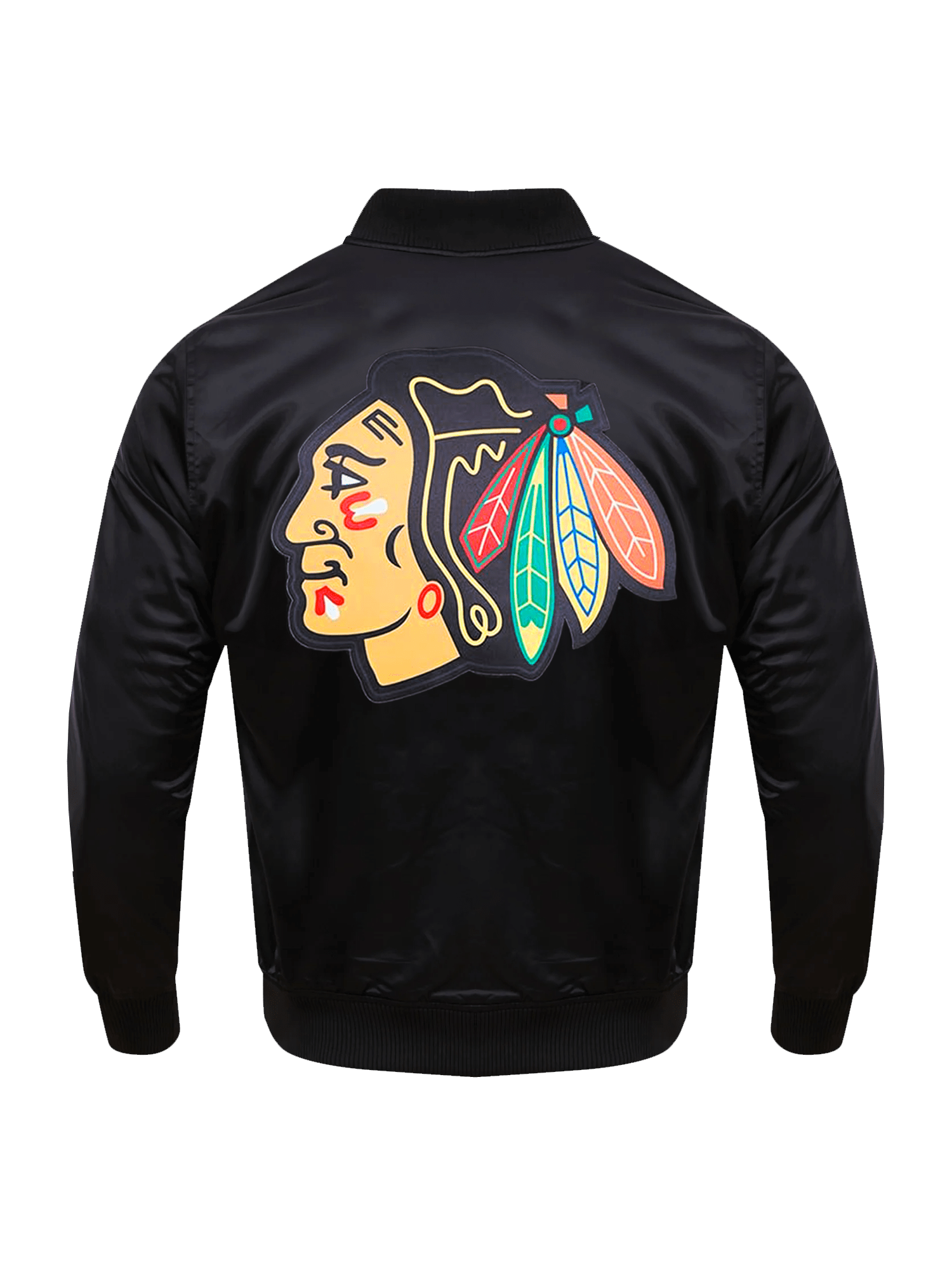 Pro Standard Jackets Chicago Blackhawks Pro Standard NHL Team Classic Satin Button Jacket - Black