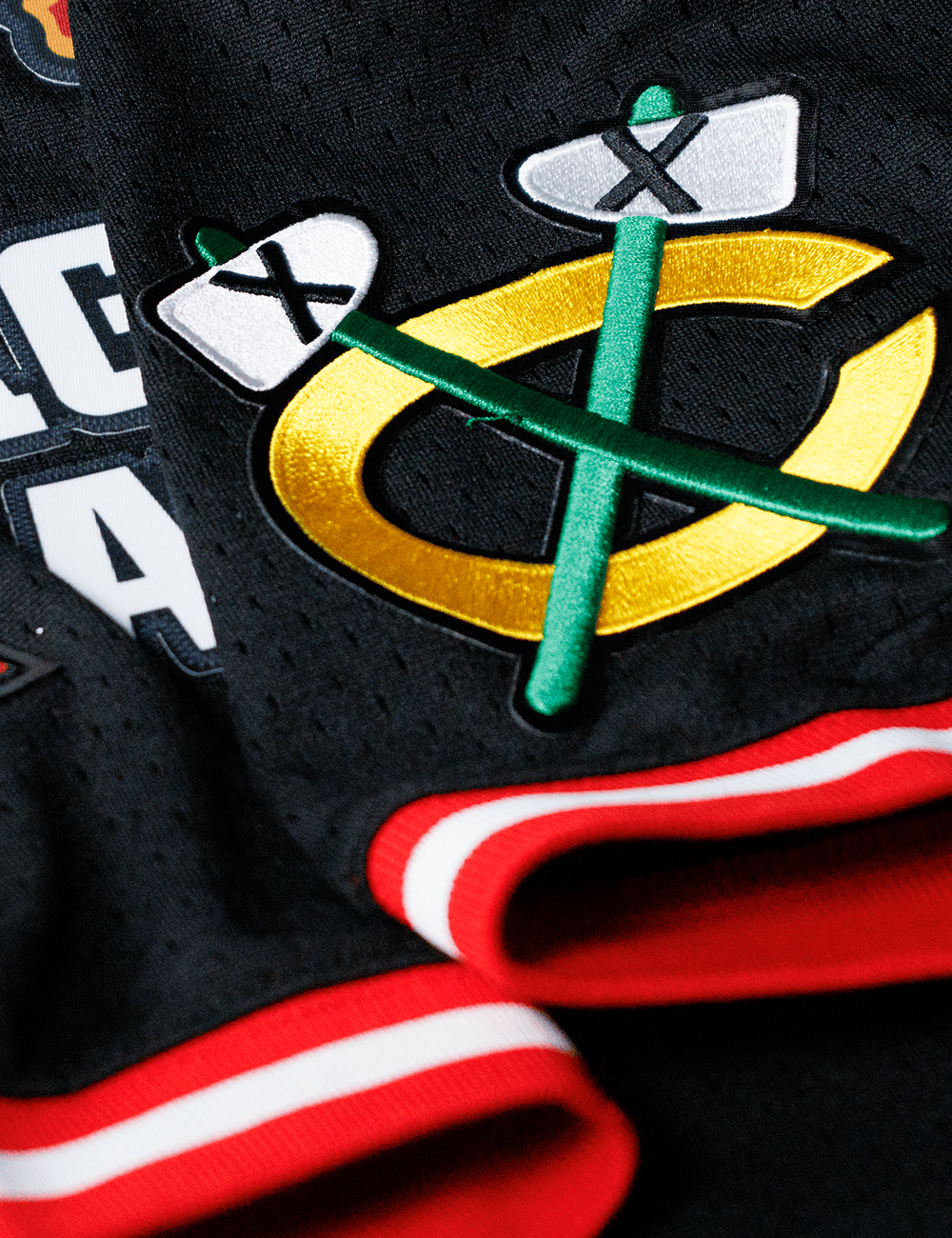 Pro Standard T-Shirts Chicago Blackhawks Pro Standard NHL Team Mesh Short Sleeve - Black