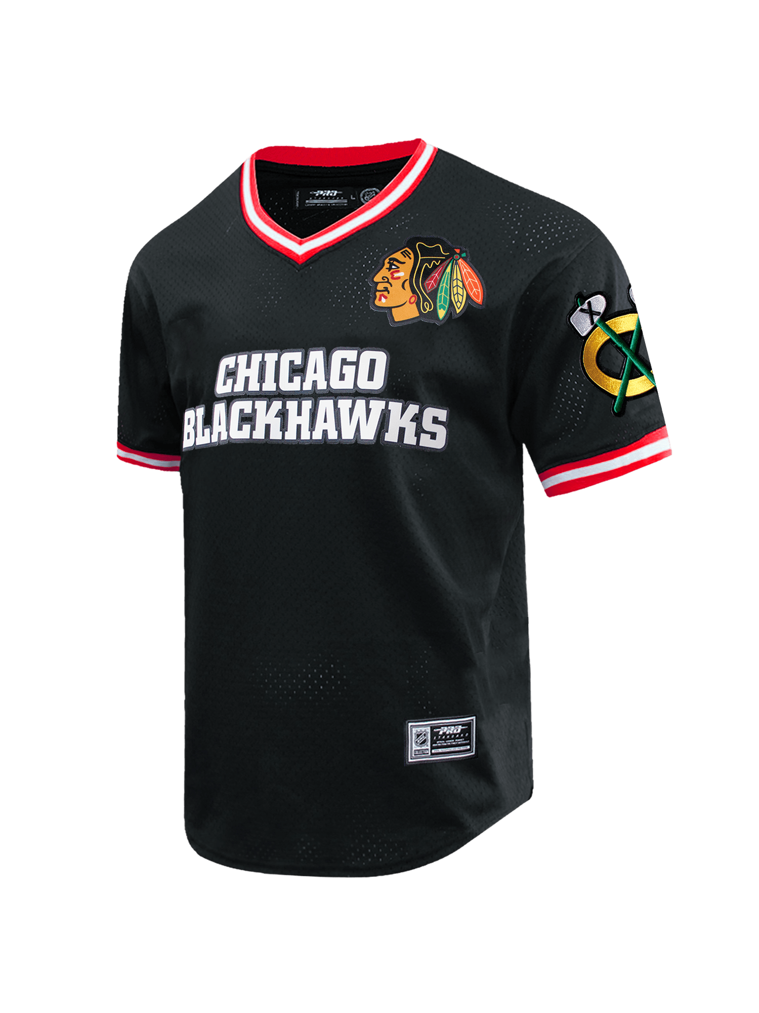 Pro Standard T-Shirts Chicago Blackhawks Pro Standard NHL Team Mesh Short Sleeve - Black