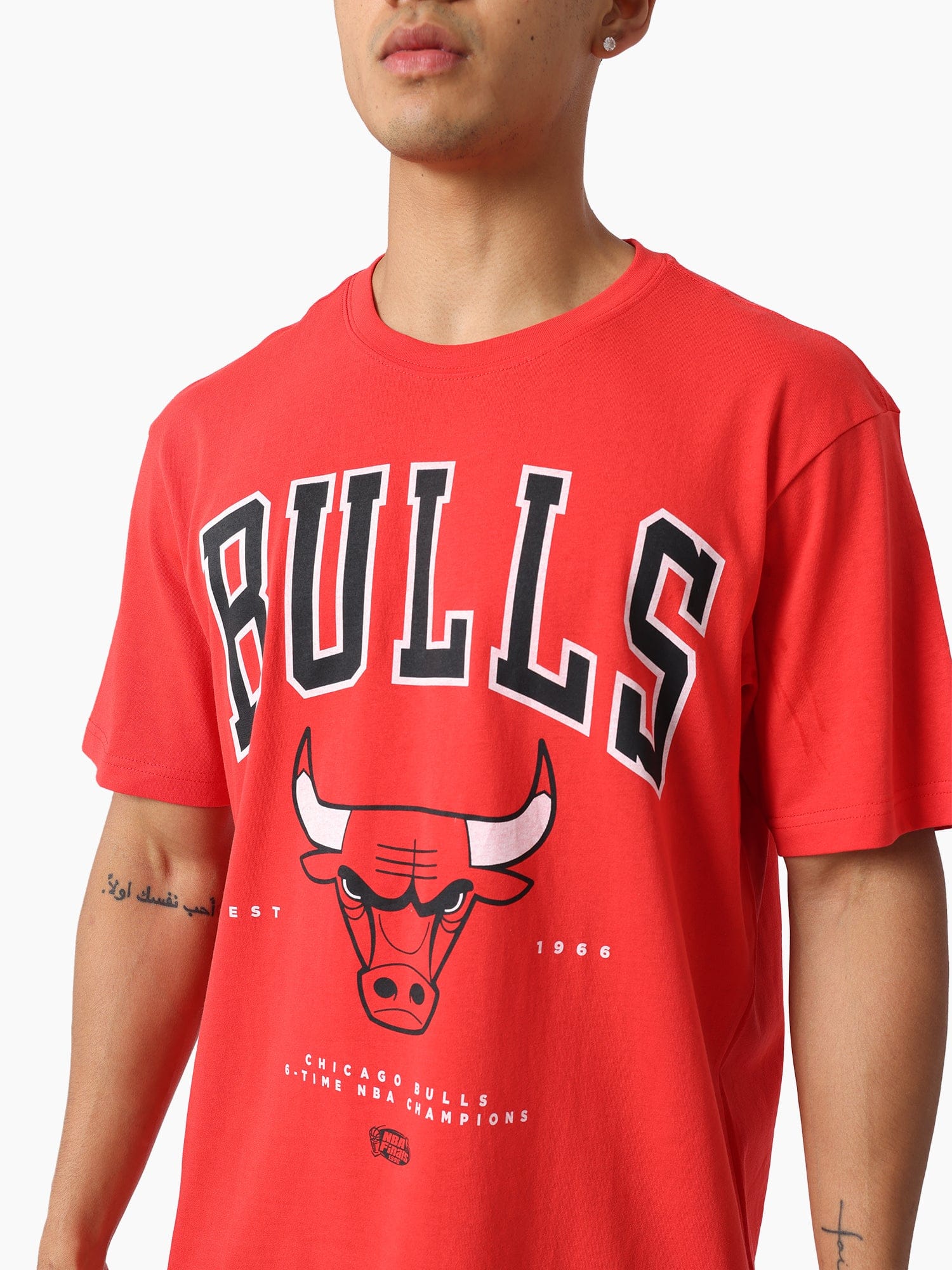 Mitchell And Ness T-Shirts Chicago Bulls Mitchell & Ness NBA 6 x Champs Vintage T-Shirt - Red