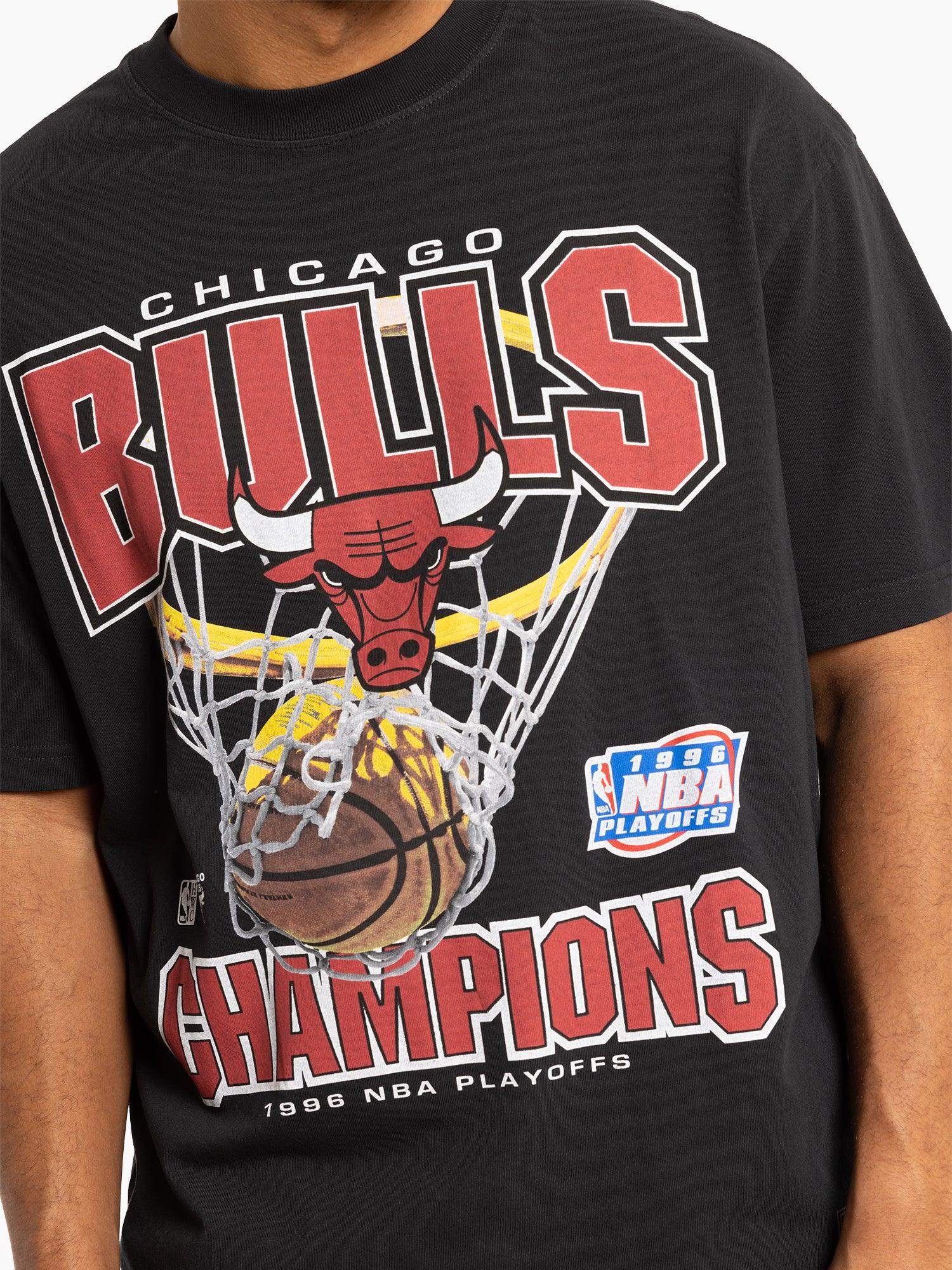 Mitchell And Ness T-Shirts Chicago Bulls Mitchell & Ness NBA Nothing But Net Vintage T-Shirt - Black