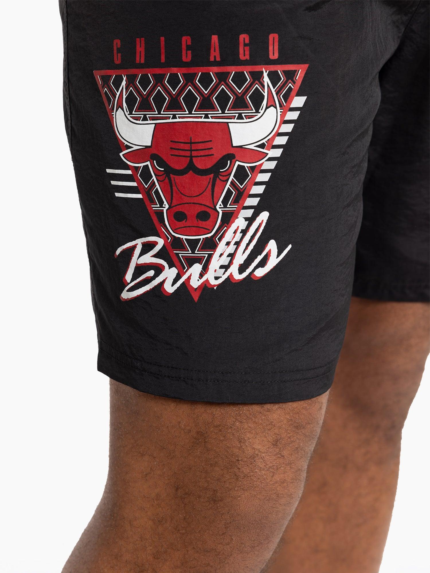 Mitchell And Ness Shorts Chicago Bulls Mitchell & Ness NBA Where You At Nylon Shorts - Black
