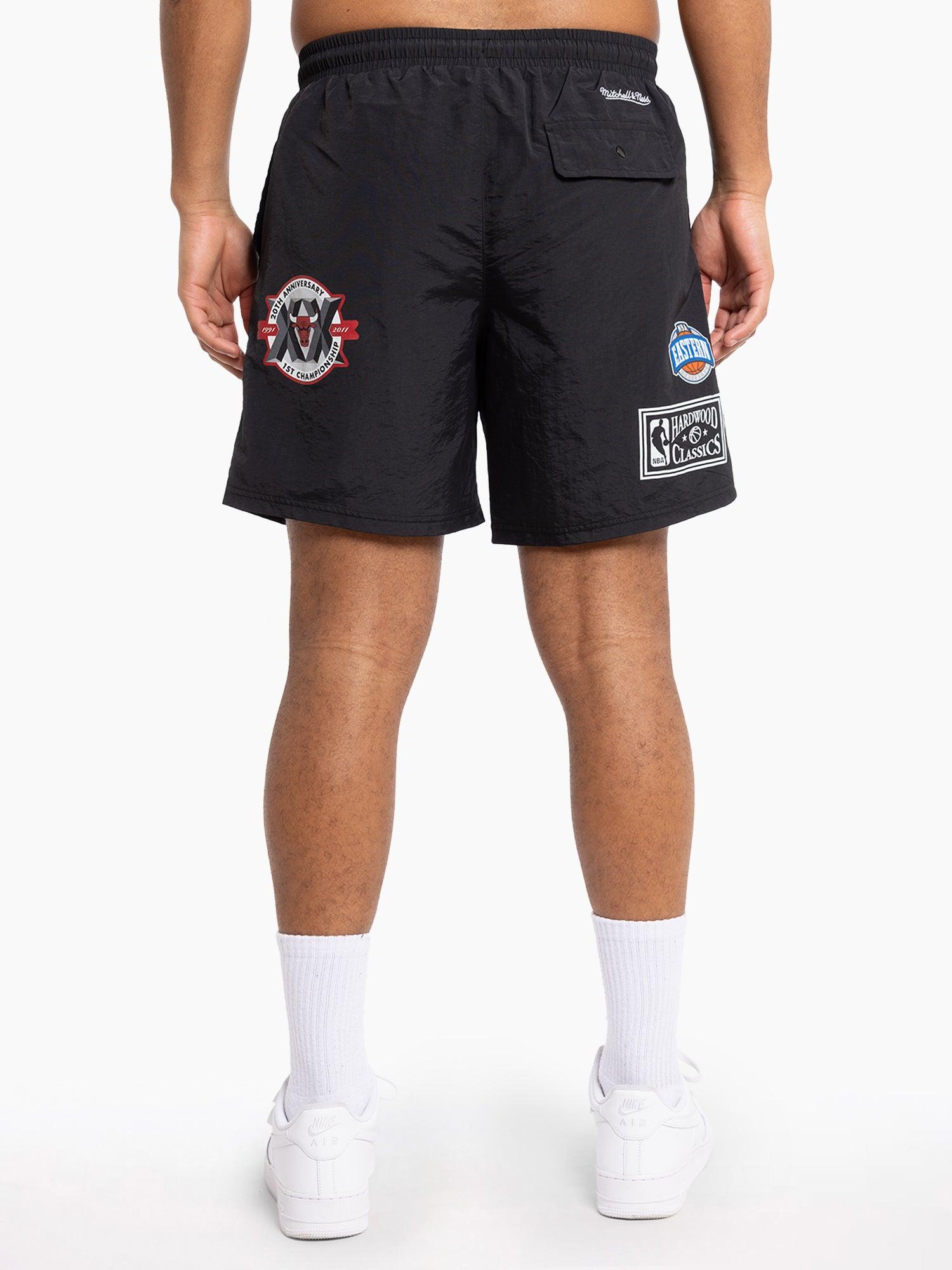 Mitchell And Ness Shorts Chicago Bulls Mitchell & Ness NBA Where You At Nylon Shorts - Black
