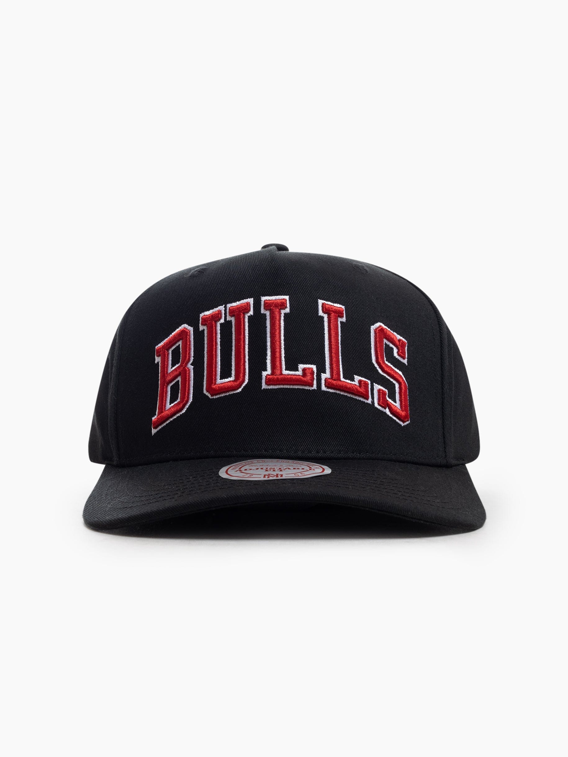 Mitchell And Ness Caps Chicago Bulls Mitchell & Ness NBA Wordmark MVP Snapback Hat - Black