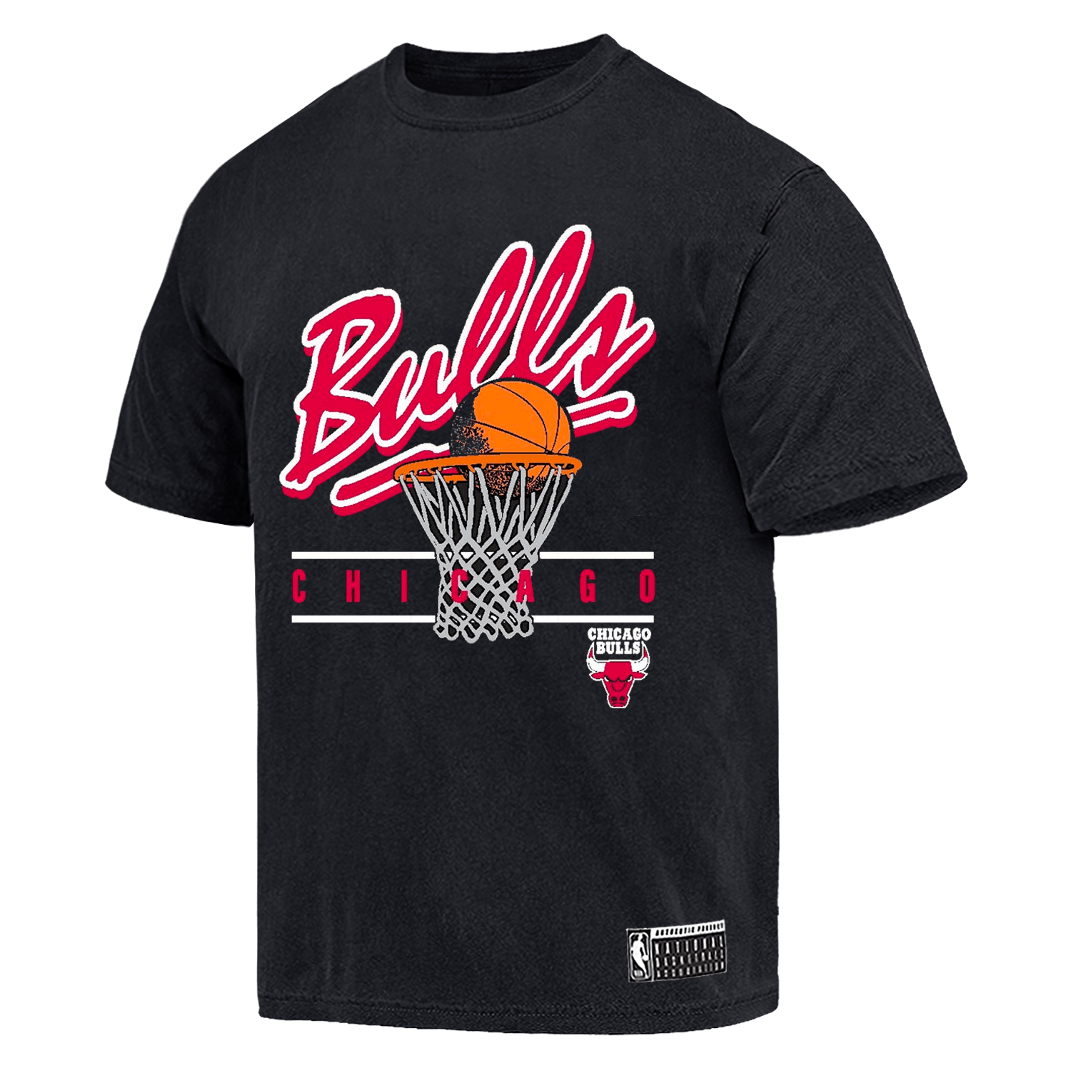 NBA Essentials T-Shirts Chicago Bulls NBA Essentials Hamilton Vintage T-Shirt - Black