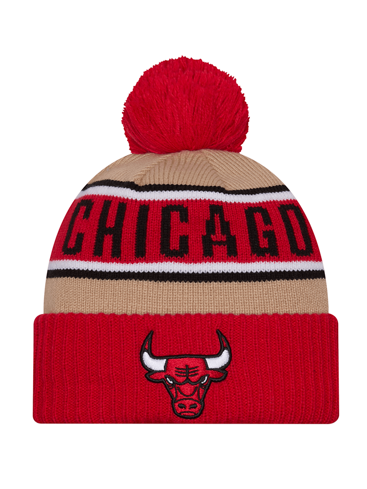 New Era Beanies Chicago Bulls New Era NBA 24 Draft Knit Beanie - Tan