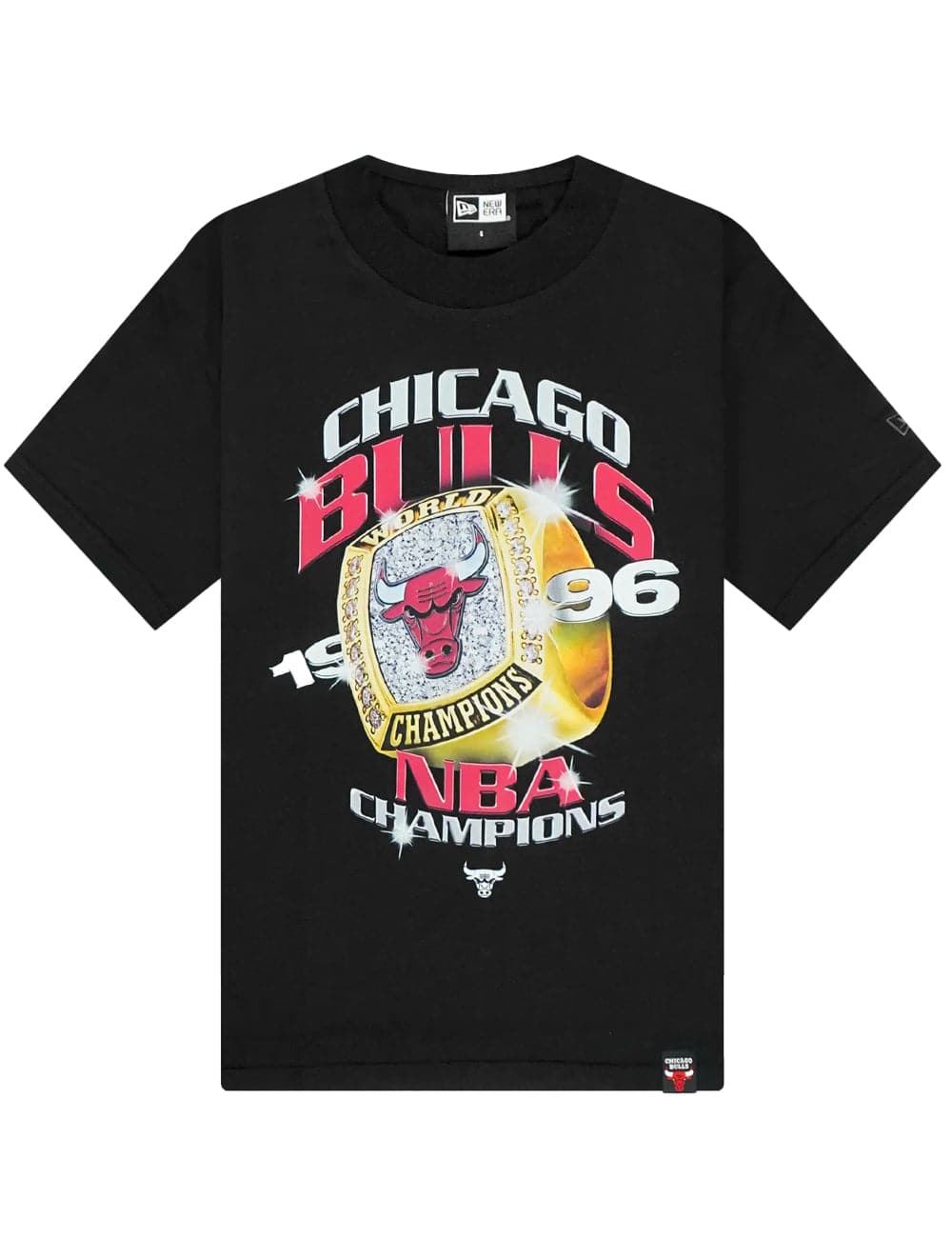 New Era T-Shirts Chicago Bulls New Era NBA 96 Champs Oversize T-Shirt - Black