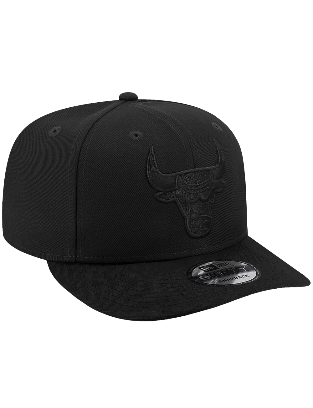 New Era Caps Chicago Bulls New Era NBA Black On Black 9FIFTY Pre-Curved Snapback Hat - Black