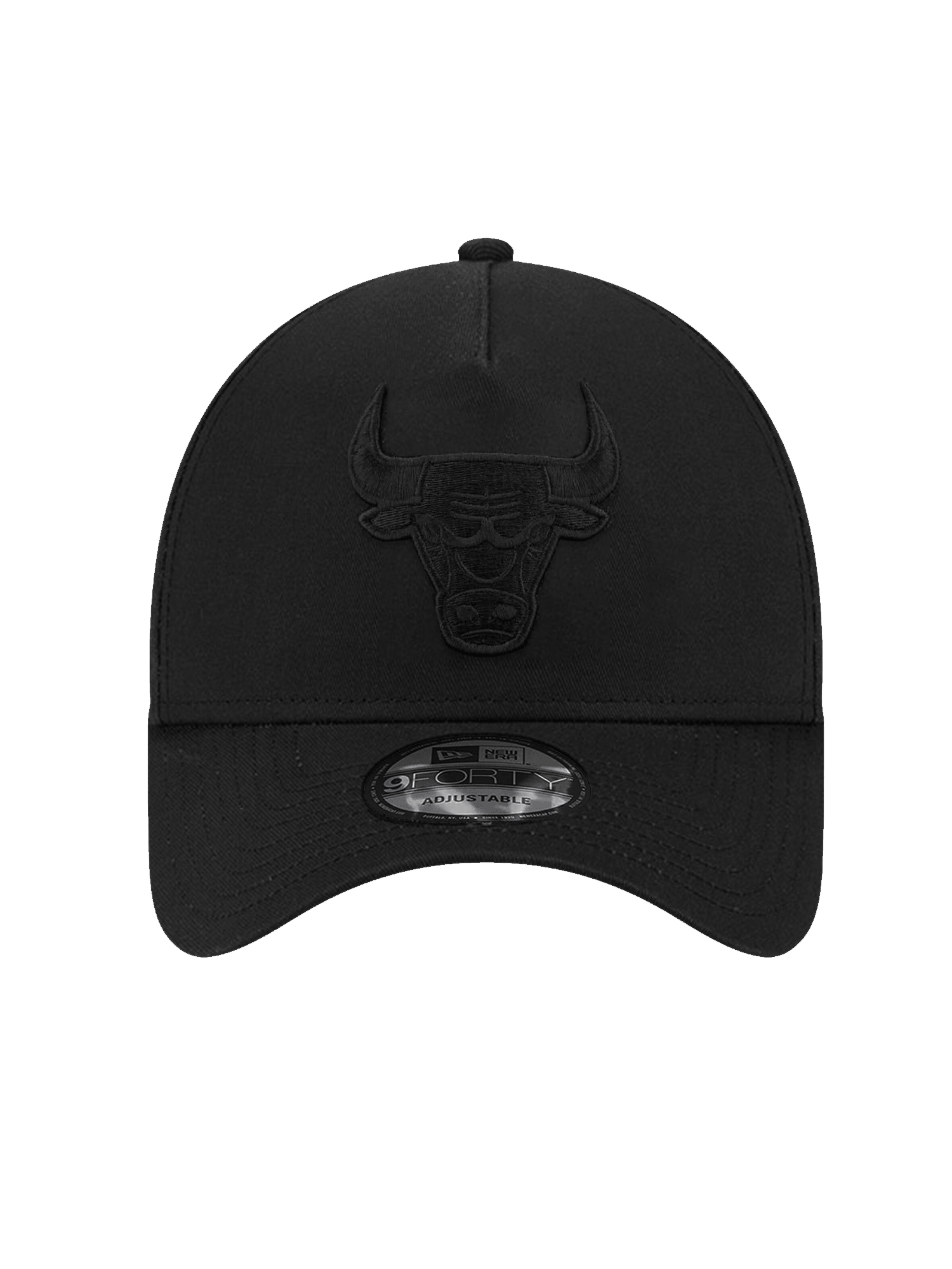 New Era Caps Chicago Bulls New Era NBA Black On Black 9FORTY A-Frame Snapback Hat
