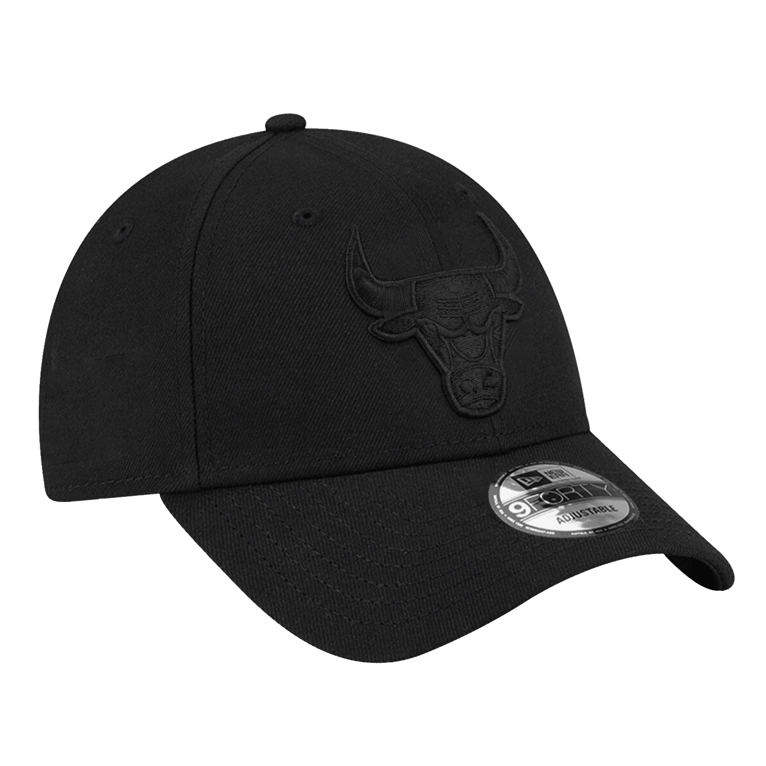 New Era Caps Chicago Bulls New Era NBA Black On Black 9FORTY Strapback Hat