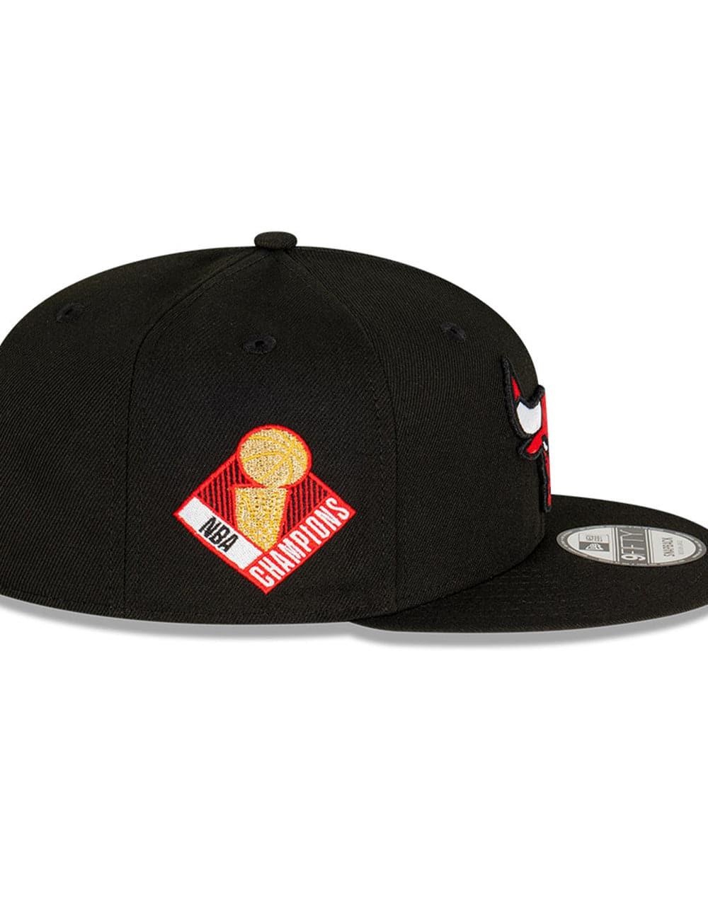 New Era Caps Chicago Bulls New Era NBA Champs Patch 9FIFTY Snapback Hat - Black