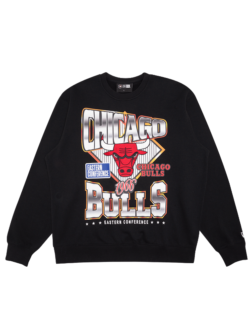 New Era Jumpers Chicago Bulls New Era NBA Inaugural Crew Jumper - Black