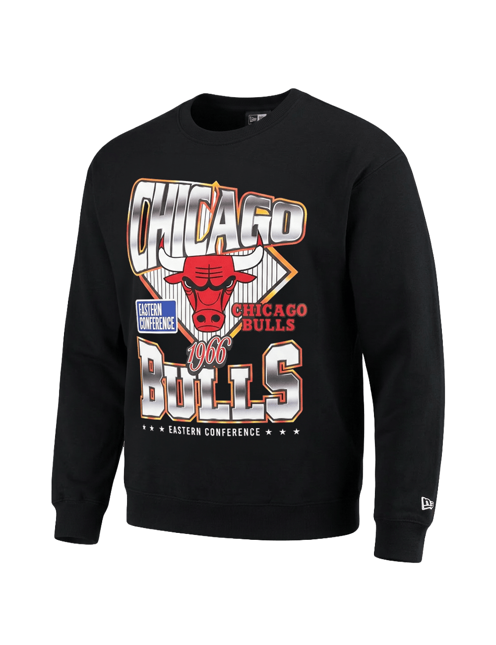 New Era Jumpers Chicago Bulls New Era NBA Inaugural Crew Jumper - Black