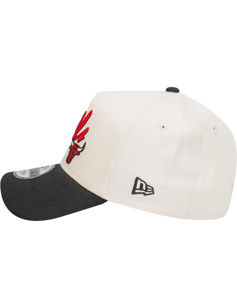 New Era Caps Chicago Bulls New Era NBA Script 9FORTY A-Frame Snapback Hat - Stone