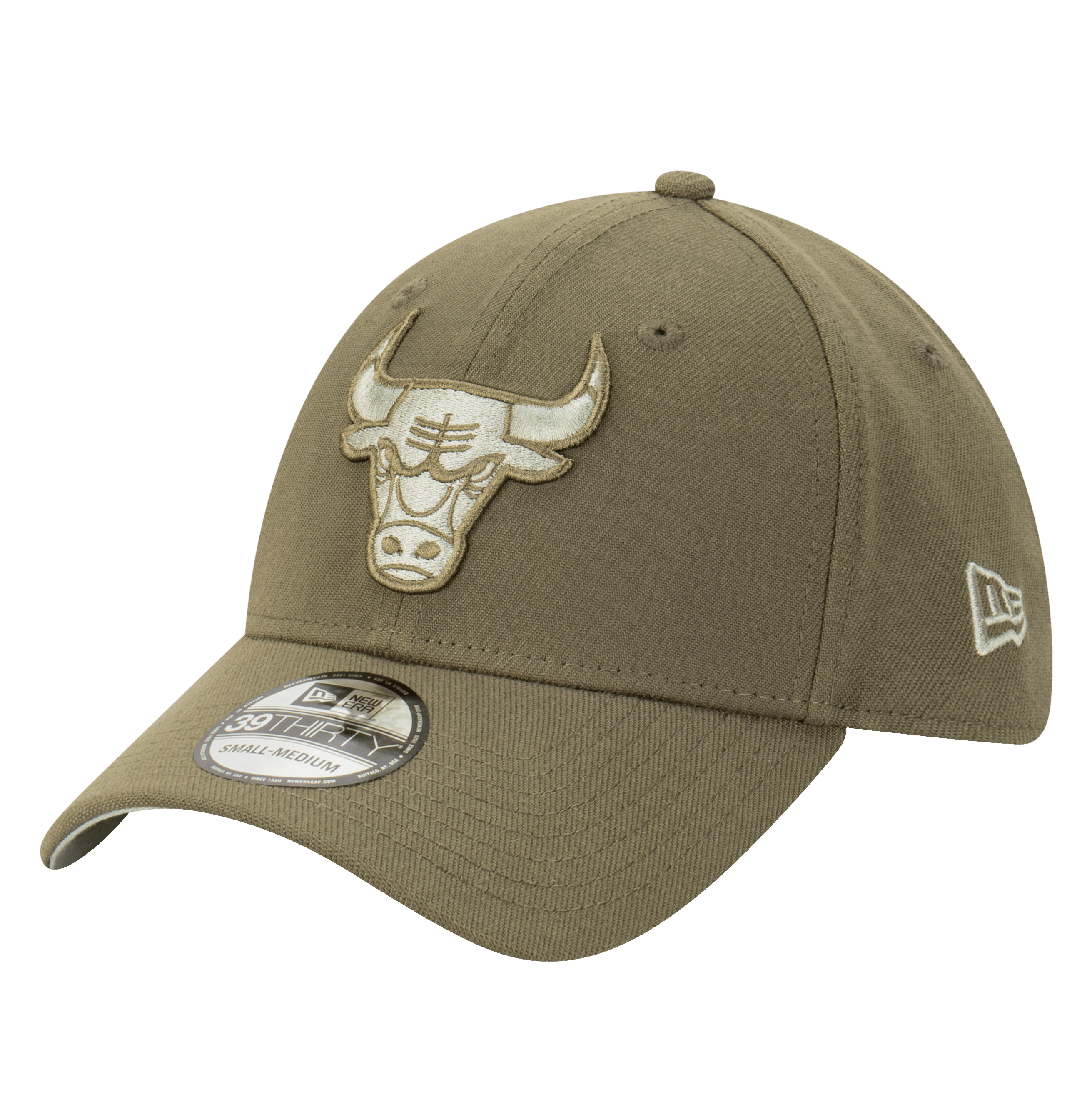 New Era Caps Chicago Bulls New Era NBA Tonal 39THIRTY Stretch-Fit Hat - Olive