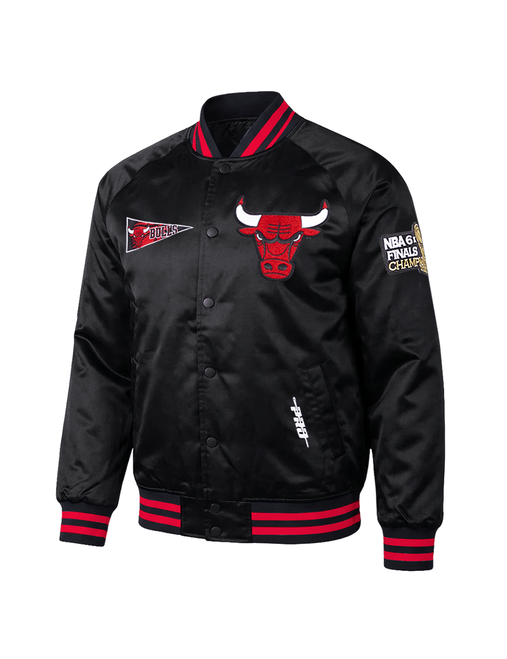 Pro Standard Jackets Chicago Bulls Pro Standard NBA Retro Classic Lightweight Satin Jacket - Black