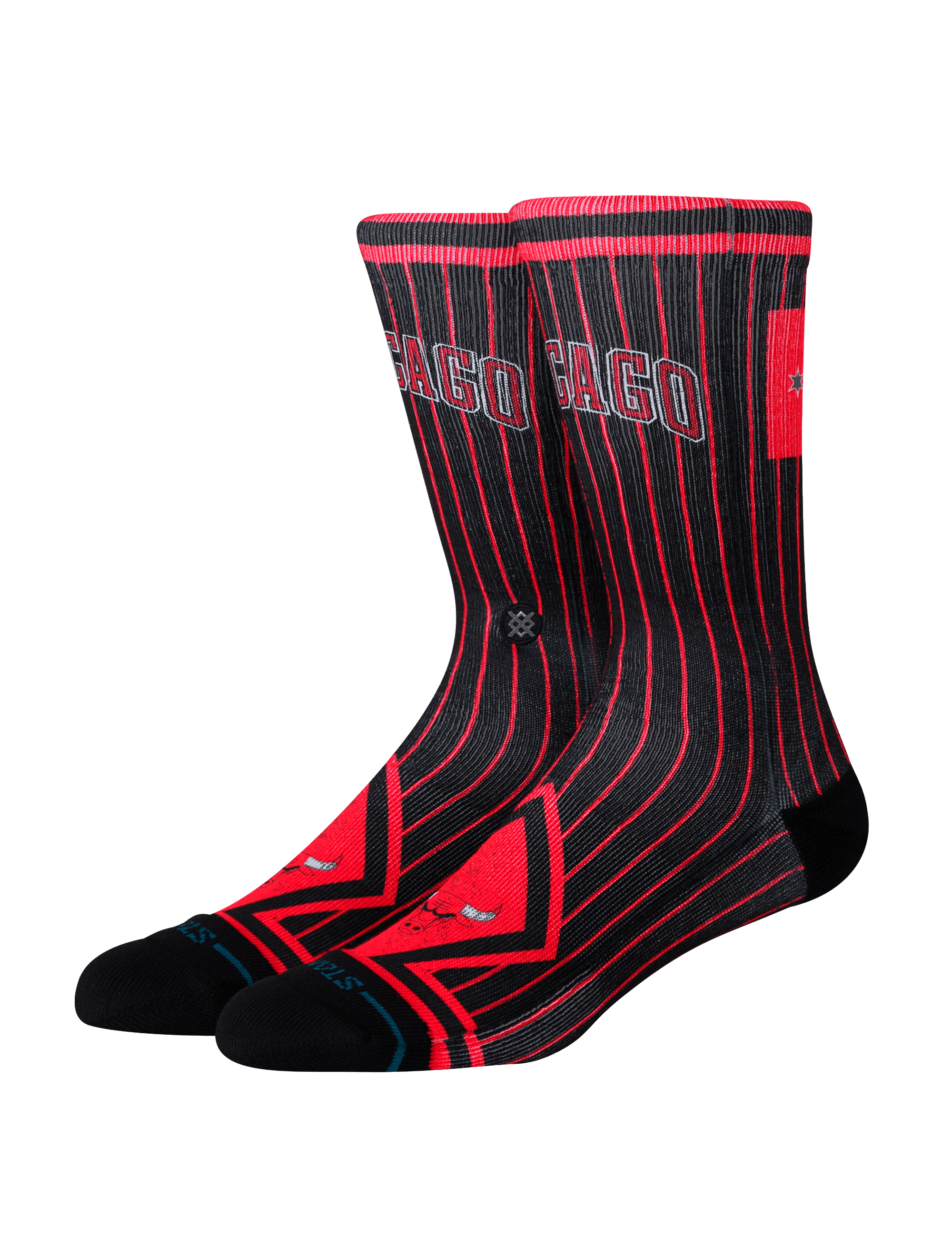 Stance Socks Large (9-12 US) Chicago Bulls Stance NBA Statement Crew Socks