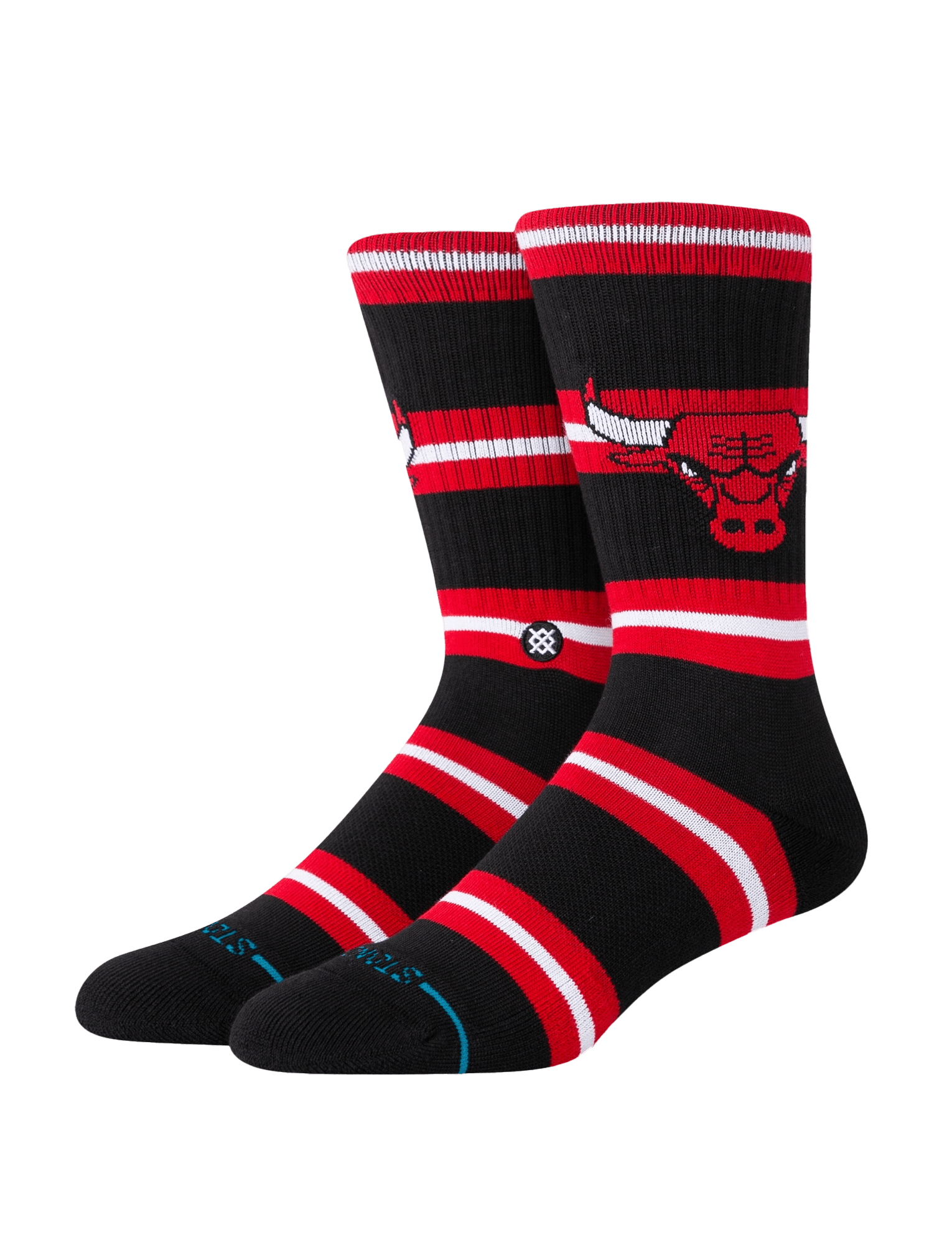 Stance Socks Large (9-12 US) Chicago Bulls Stance NBA Team Prep Crew Socks