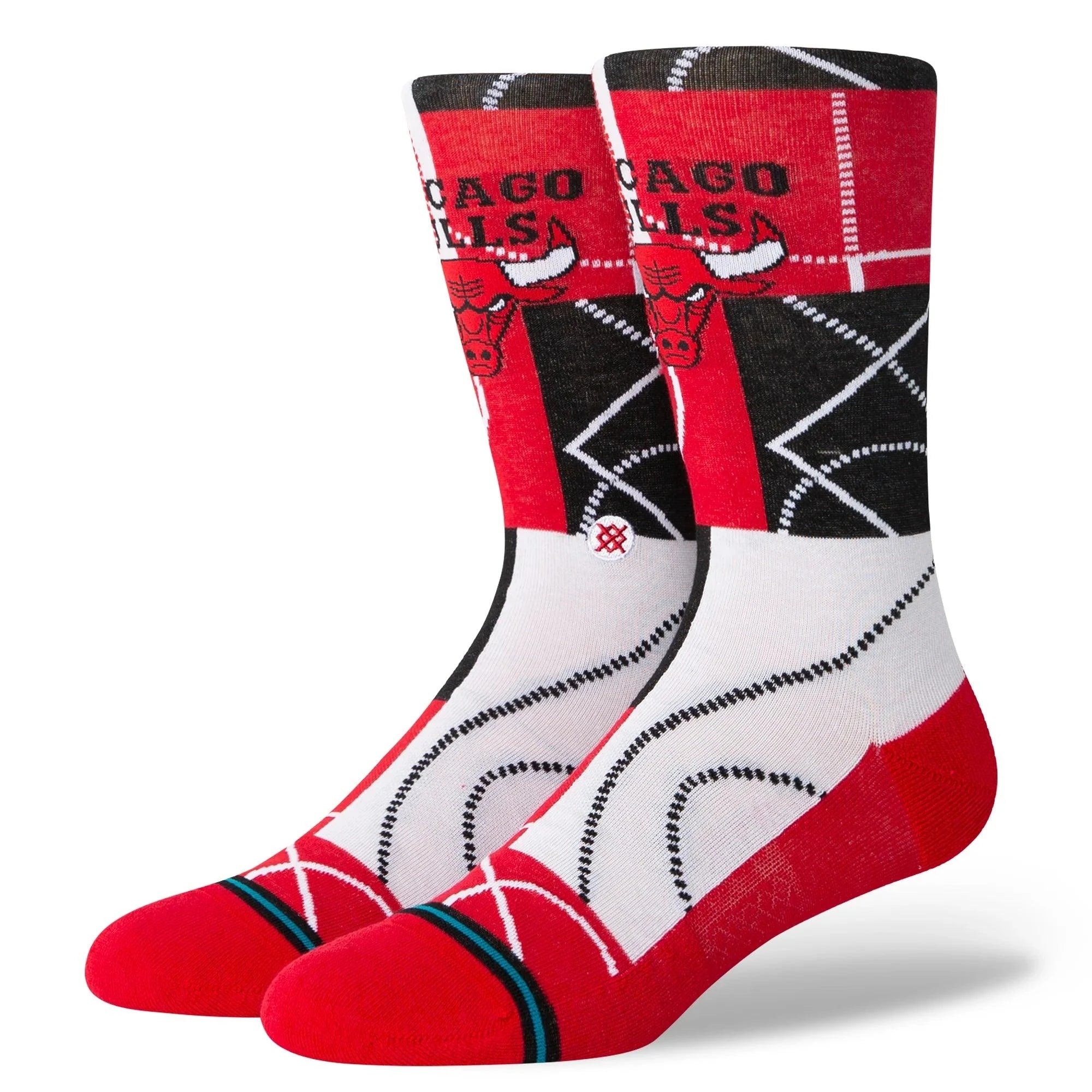 Stance Socks Large (9-12 US) Chicago Bulls Stance NBA Zone Crew Socks - Red