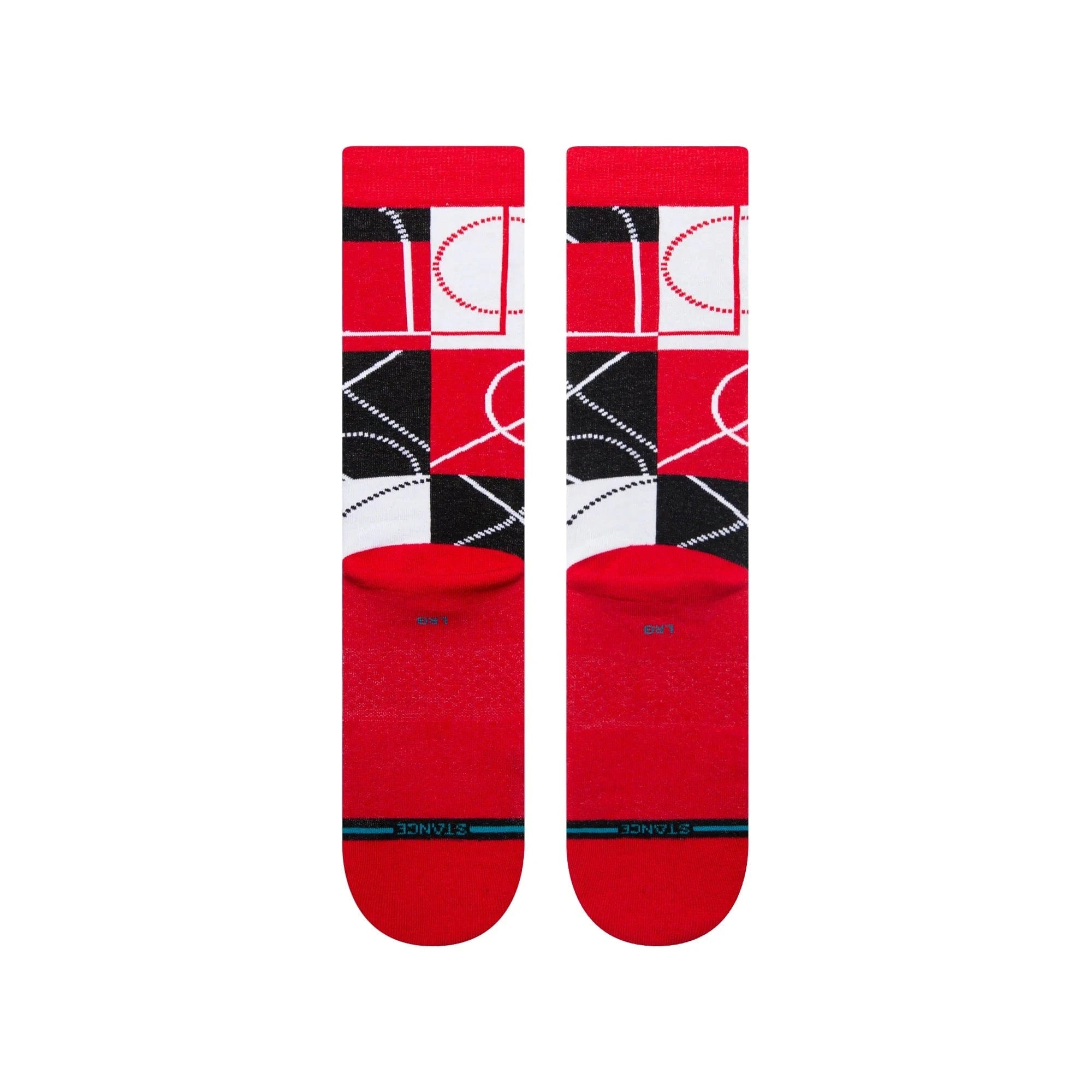 Stance Socks Large (9-12 US) Chicago Bulls Stance NBA Zone Crew Socks - Red