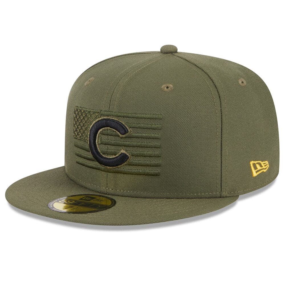 New Era Caps Chicago Cubs New Era MLB 2023 Armed Forces 59FIFTY Fitted Hat - Army