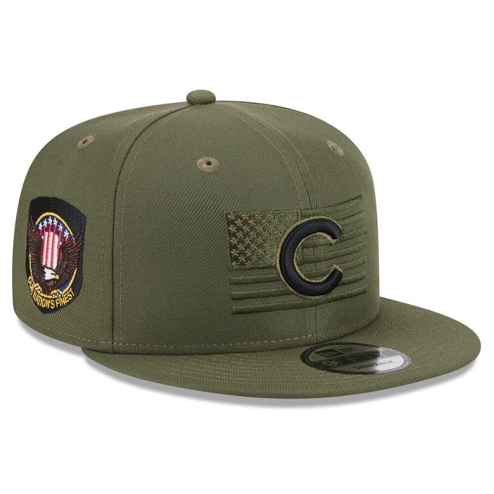 New Era Caps Chicago Cubs New Era MLB 2023 Armed Forces 9FIFTY Snapback Hat - Army