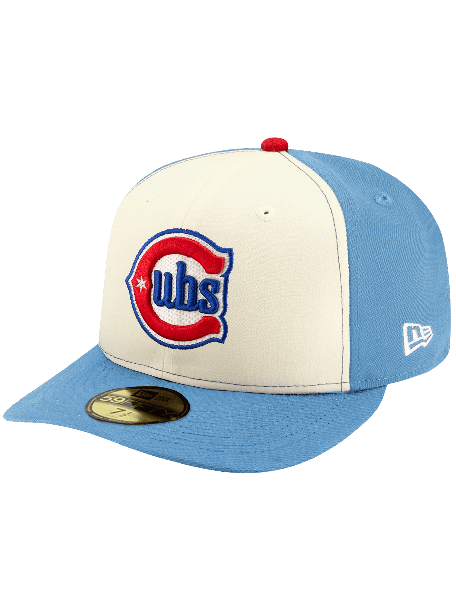 New Era Caps Chicago Cubs New Era MLB Alt Pre-Curved 59FIFTY Fitted Hat - Light Blue