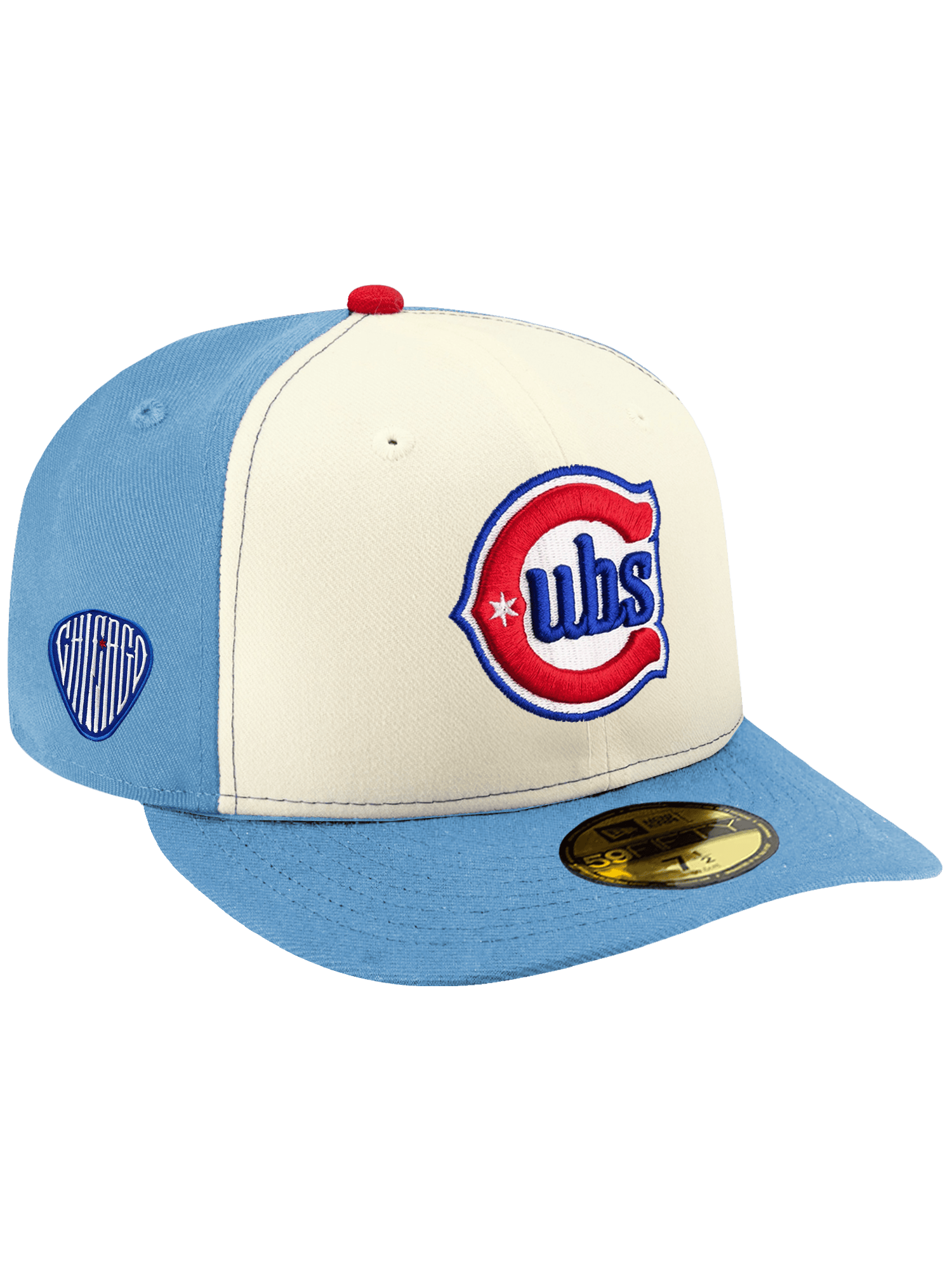 New Era Caps Chicago Cubs New Era MLB Alt Pre-Curved 59FIFTY Fitted Hat - Light Blue