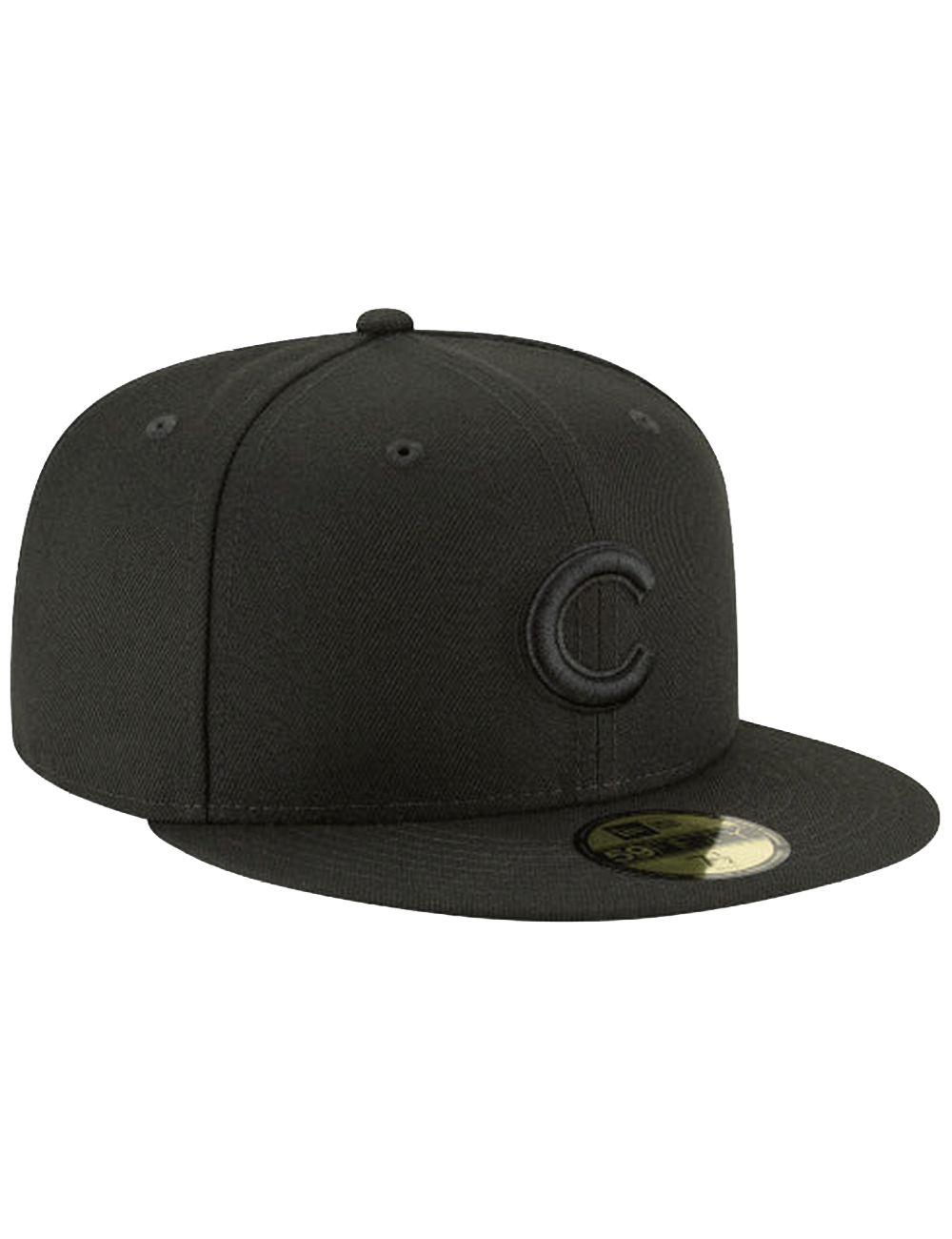 New Era Caps Chicago Cubs New Era MLB Black On Black 59FIFTY Fitted Hat