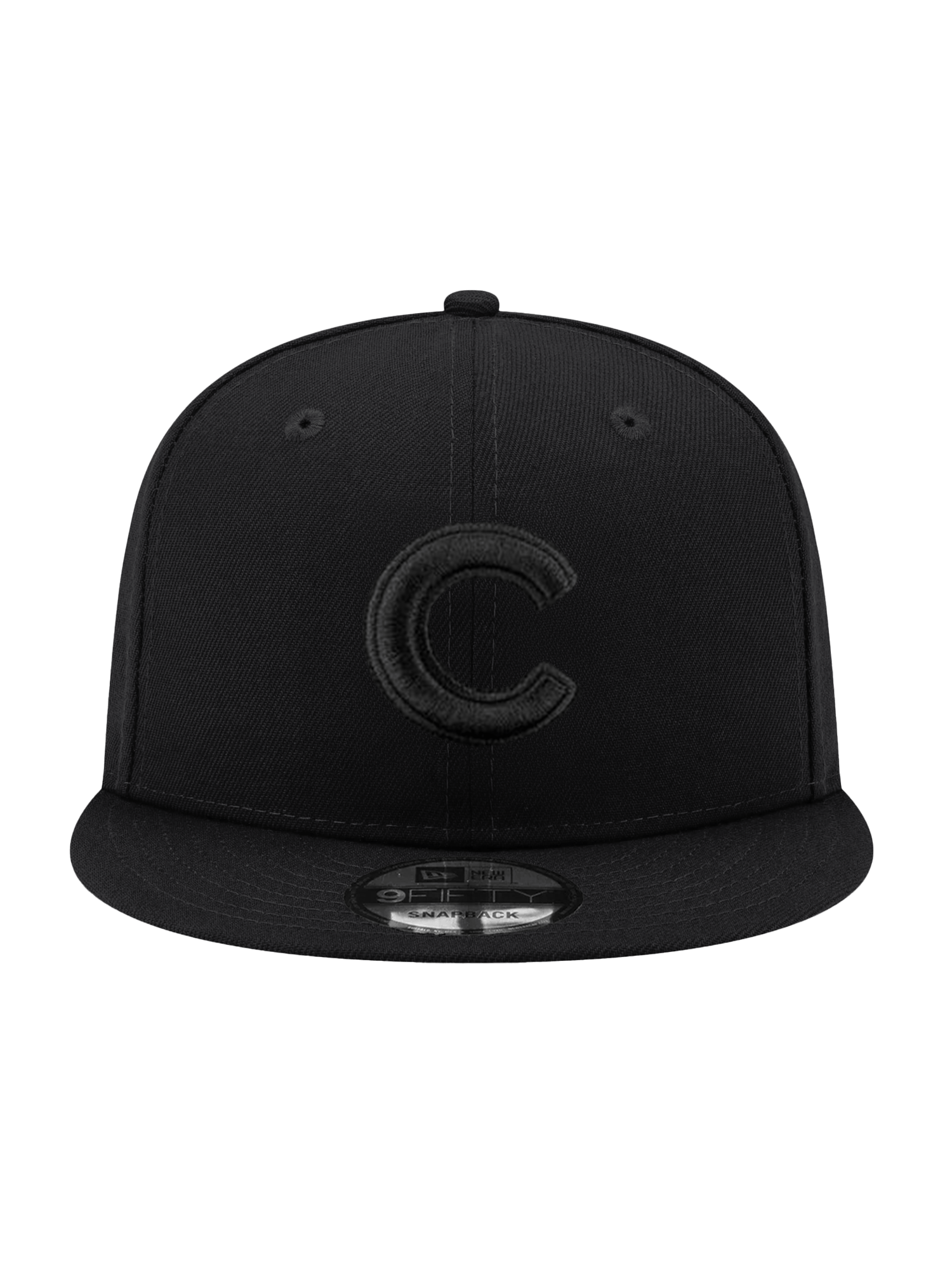 New Era Caps OSFA Chicago Cubs New Era MLB Black On Black 9FIFTY Snapback Hat