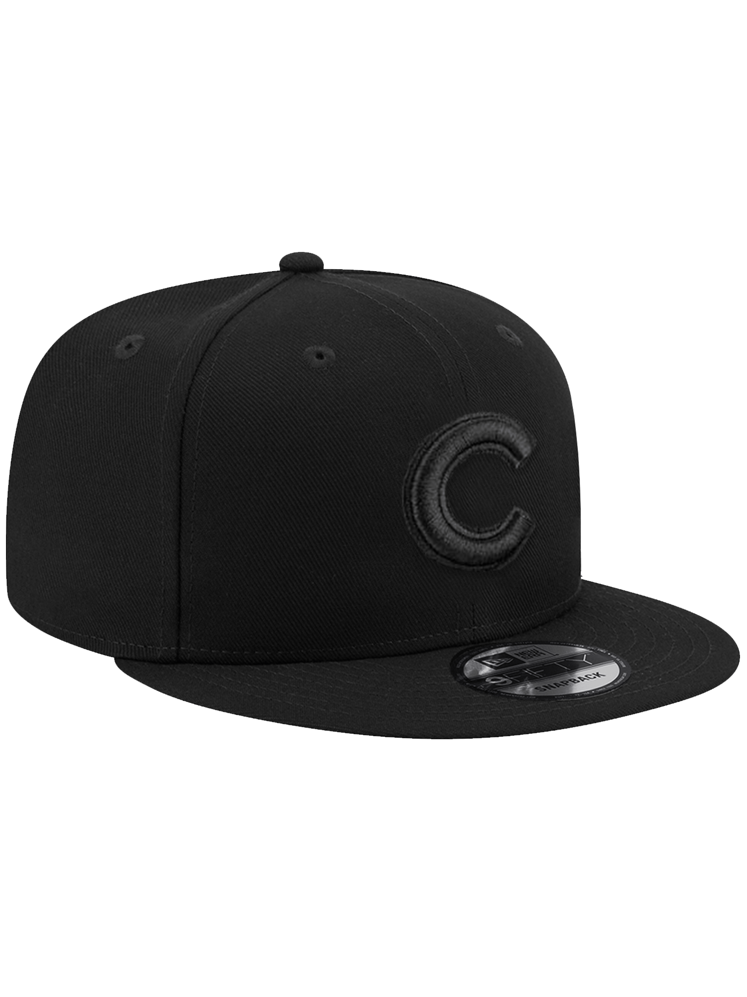 New Era Caps OSFA Chicago Cubs New Era MLB Black On Black 9FIFTY Snapback Hat