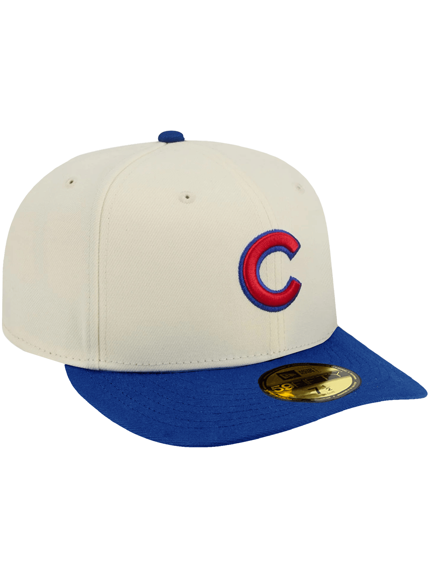 New Era Caps Chicago Cubs New Era MLB Team 2 Tone 59FIFTY Pre-Curved Fitted Hat - Chrome