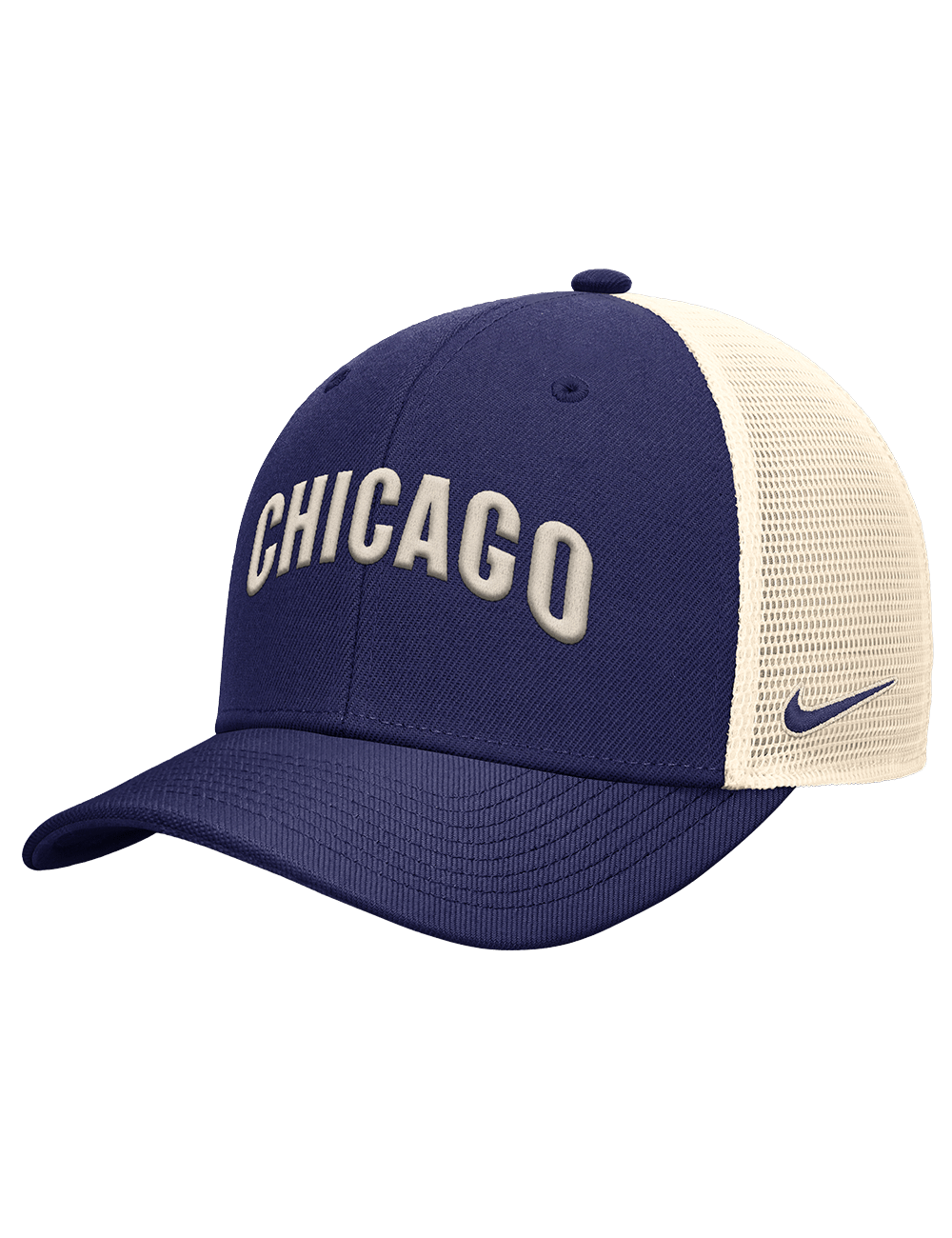 Nike Caps Chicago Cubs Nike MLB Statement Rise Dri-Fit Trucker Snapback Hat
