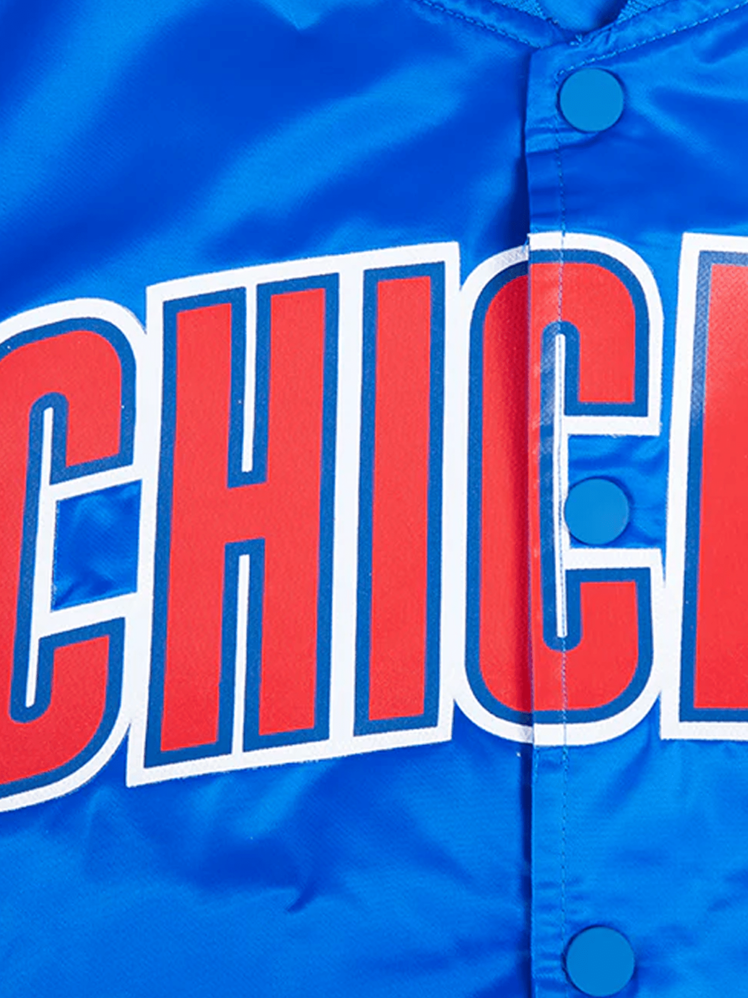 Pro Standard Jackets Chicago Cubs Pro Standard MLB Team Classic Satin Button Jacket - Blue