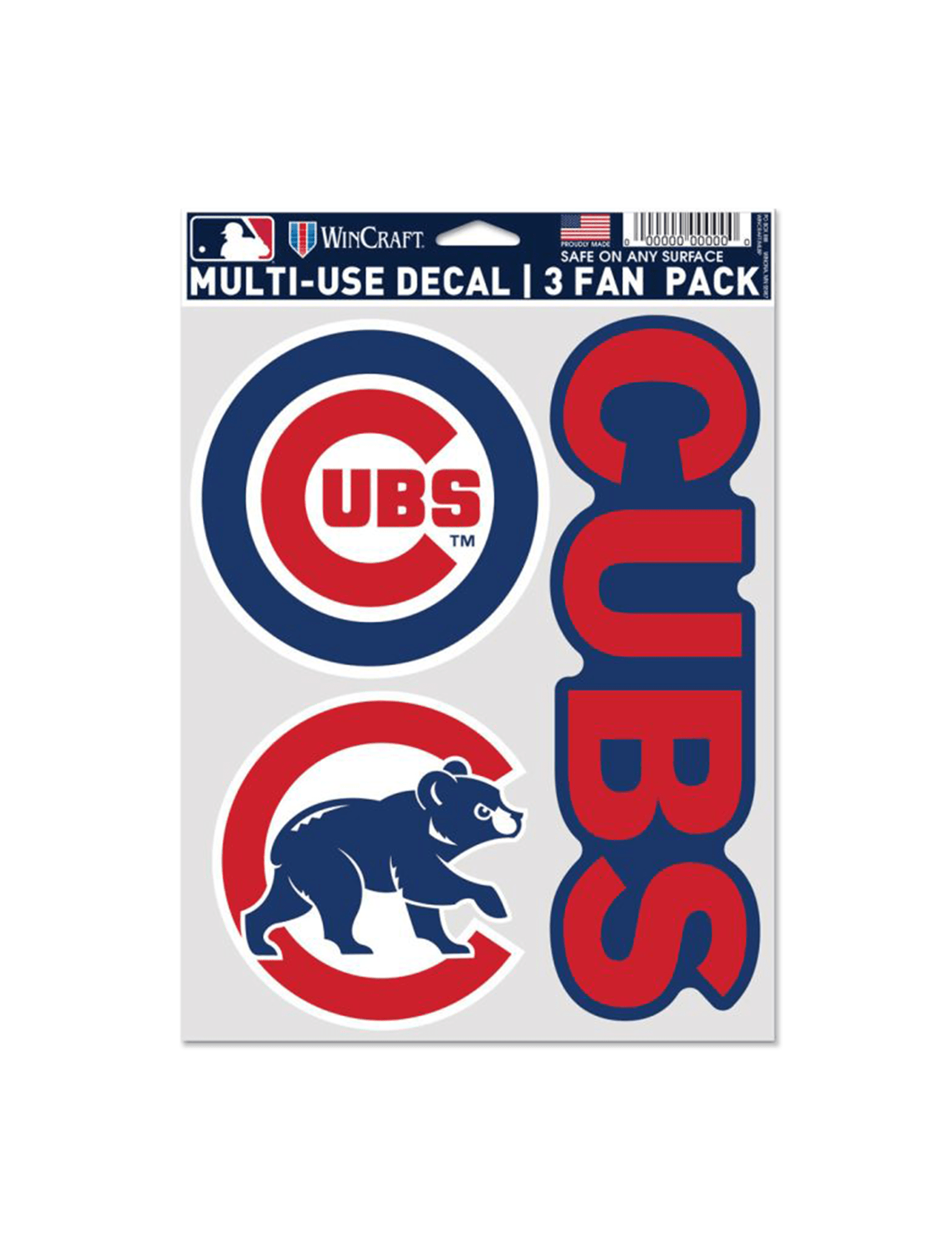 Wincraft Accessories Chicago Cubs Wincraft MLB  Team 3 Piece 5” x 7” Decal Set