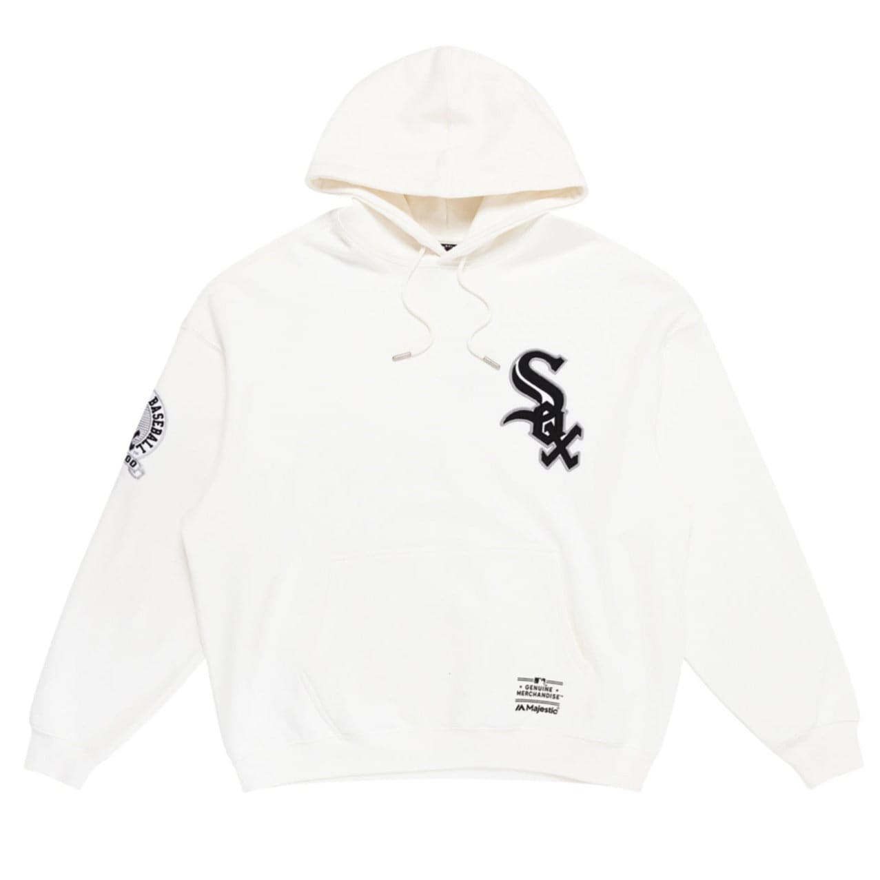 Majestic Athletic Jumpers Chicago White Sox MLB V Ath Vintage Hoodie Jumper - Vintage White