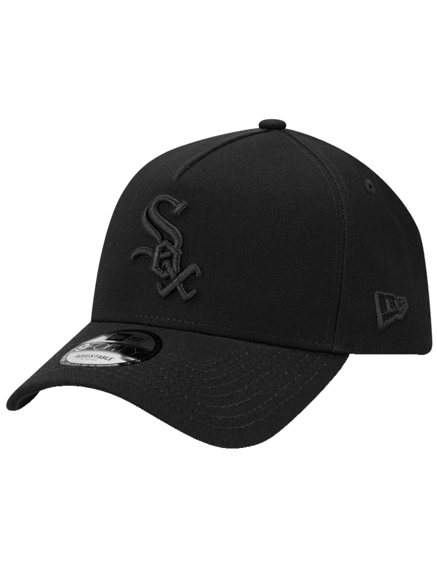 New Era Caps Chicago White Sox New Era MLB Black on Black 9FORTY A-Frame Snapback Hat