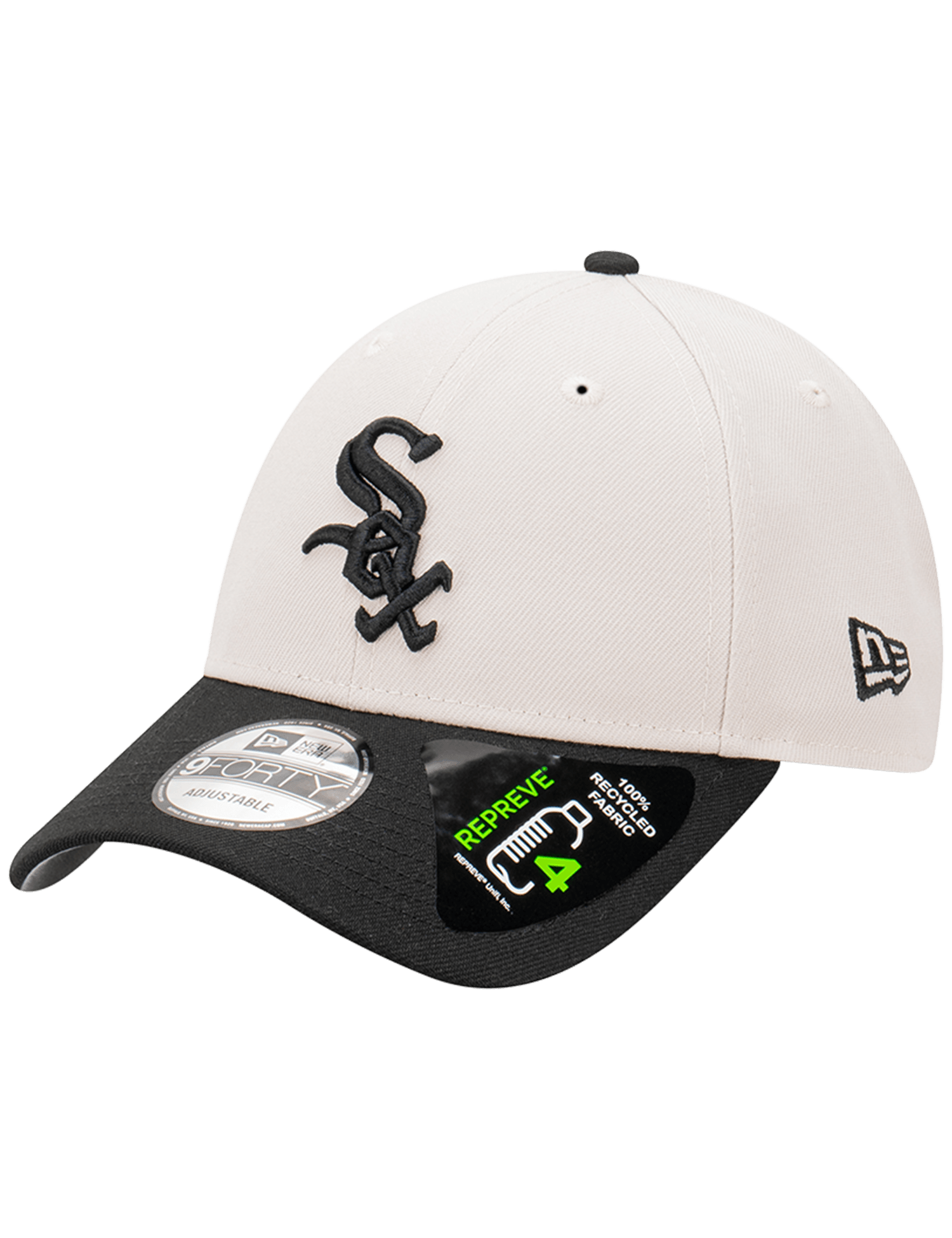 New Era Caps Chicago White Sox New Era MLB Team 2 Tone Repreve 9FORTY Strapback Hat - Stone