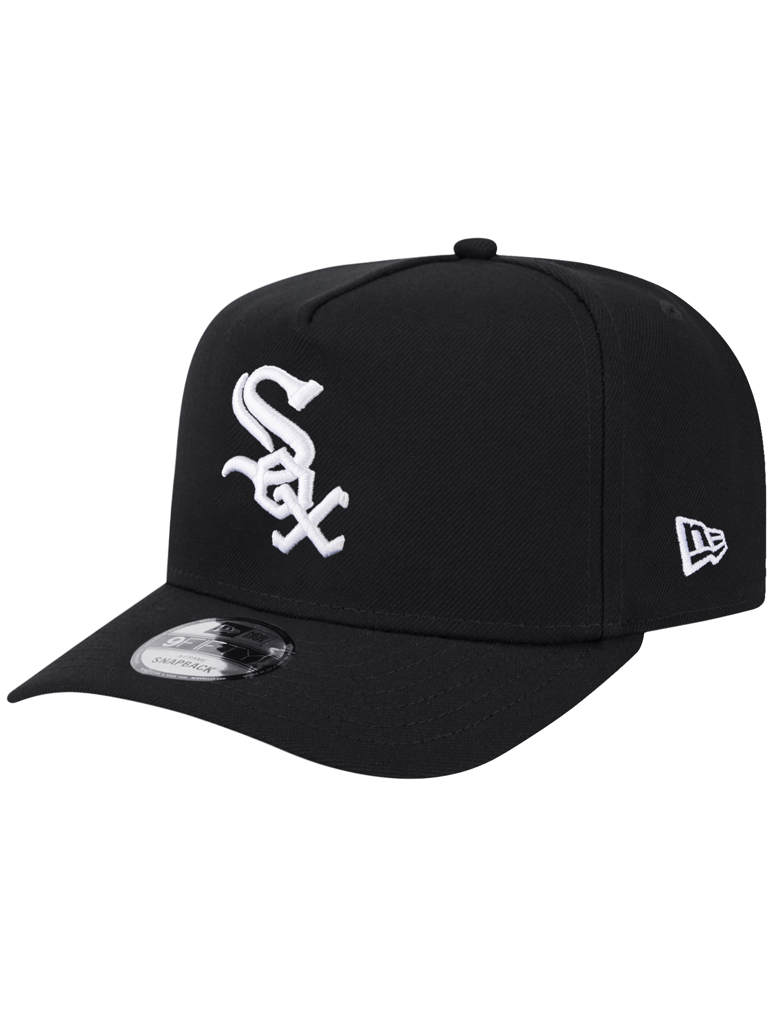 New Era Caps Chicago White Sox New Era MLB Team Pre-Curved 9FIFTY A-Frame Snapback Hat - Black