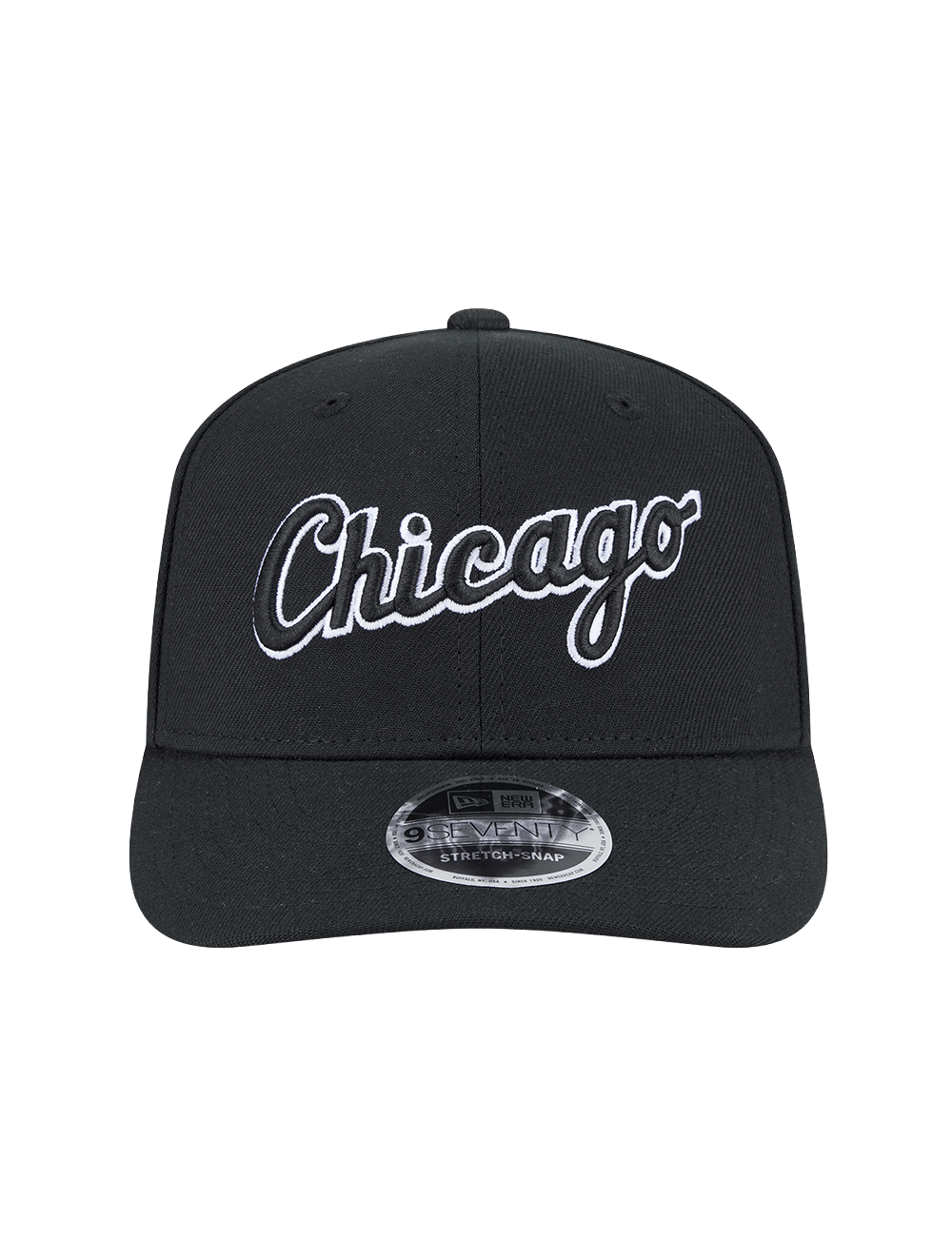 New Era Caps OSFA Chicago White Sox New Era MLB Wordmark 9SEVENTY Stretch-Snapback Hat - Black