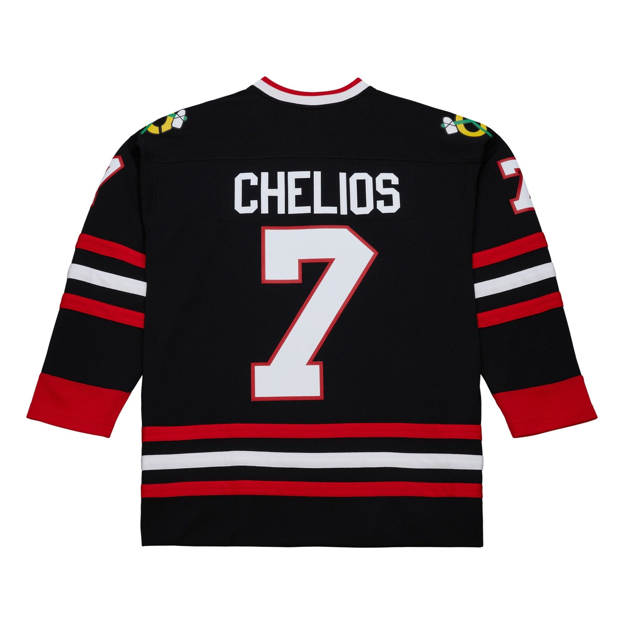 Mitchell And Ness Jerseys Chris Chelios Chicago Blackhawks Mitchell & Ness NHL 97/98 Blue Line Jersey - Black